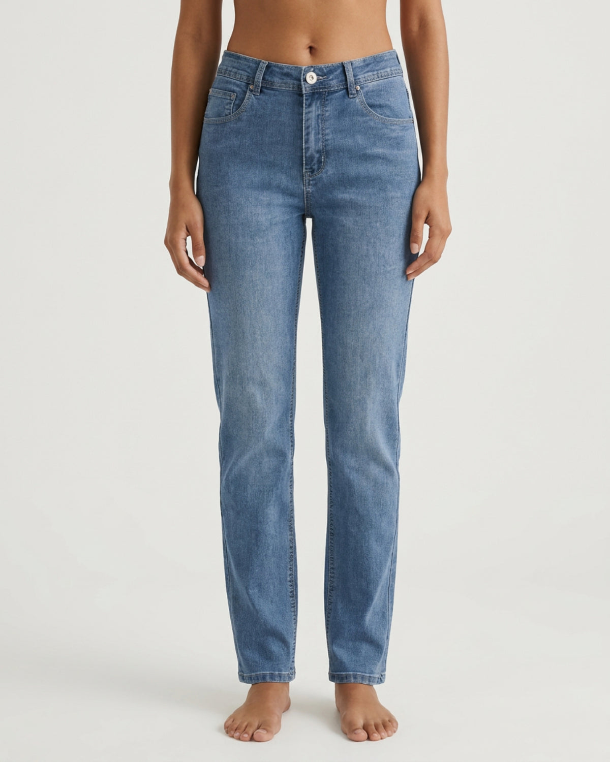 MARC LAUGE Lena Straight Leg Jeans | Denim DENIM/TWILL 91 LT BLUE