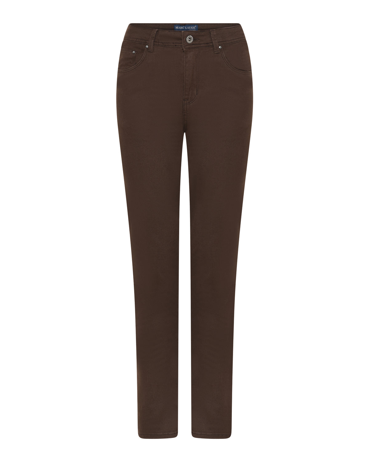 MARC LAUGE Lena Straight Leg Twill Jeans DENIM/TWILL 129 CHOCOLATE