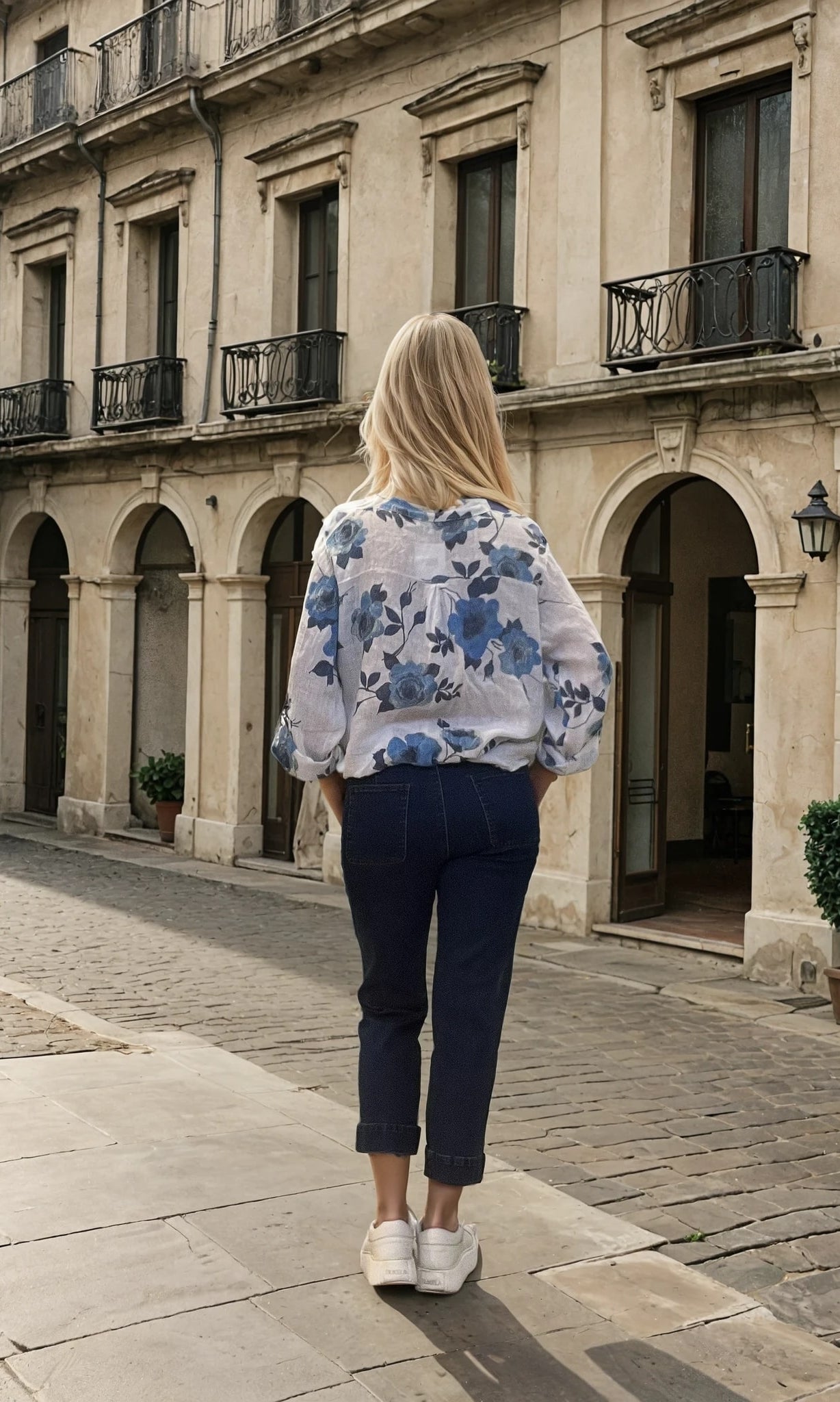 M JEANS Lola Chino 3/4 Denim Jeans PANTS 3/4 98 DARK BLUE