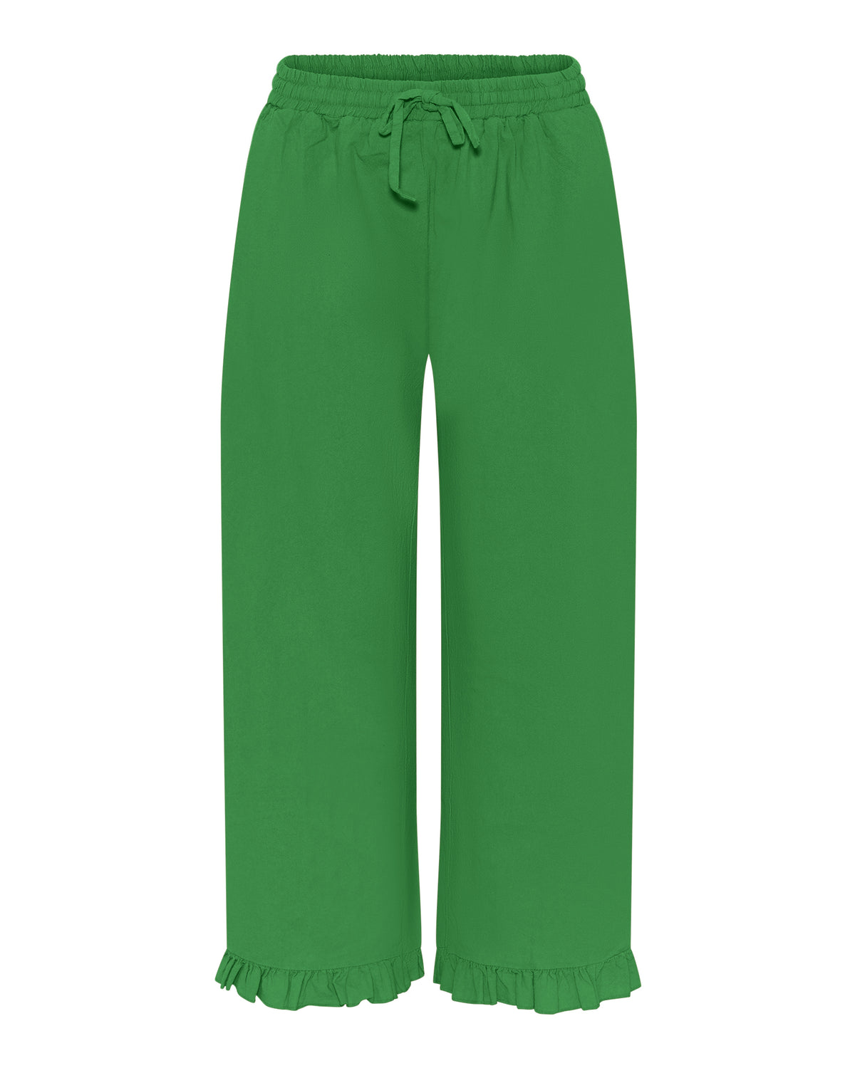 MARC LAUGE Luna Cotton Crinkle Frill Pant PANTS 265 GRASS GREEN