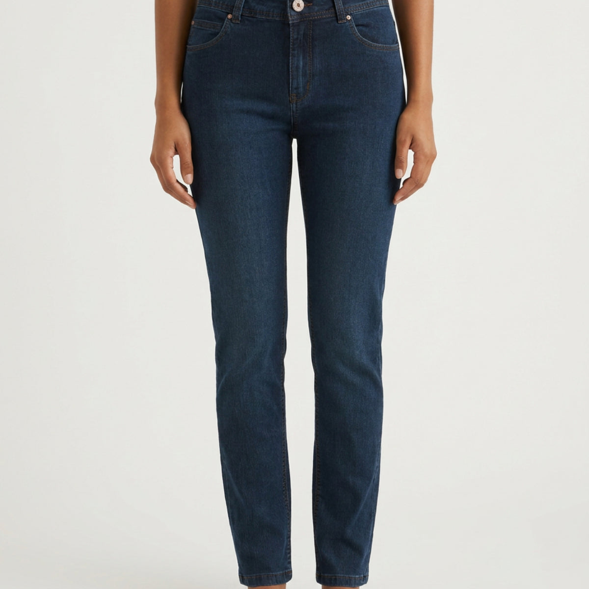 MARC LAUGE Luna High Waist Straight Leg Jeans | Marc Lauge DENIM/TWILL 9696 BLUE DENIM USED
