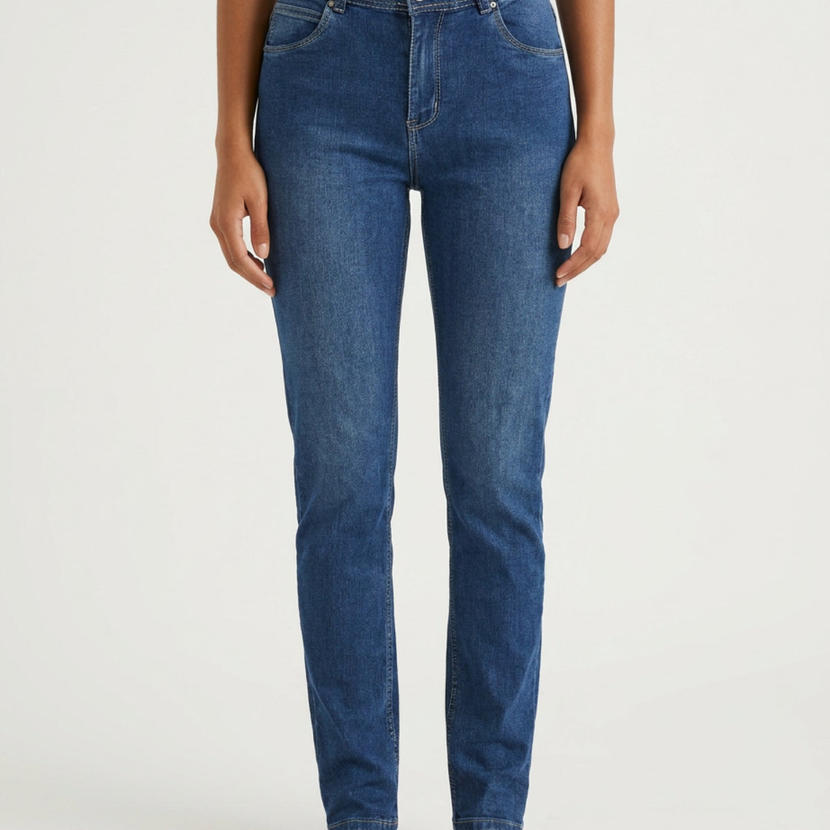 MARC LAUGE Luna High Waist Straight Leg Jeans | Marc Lauge DENIM/TWILL 93 CLASSIC BLUE DENIM