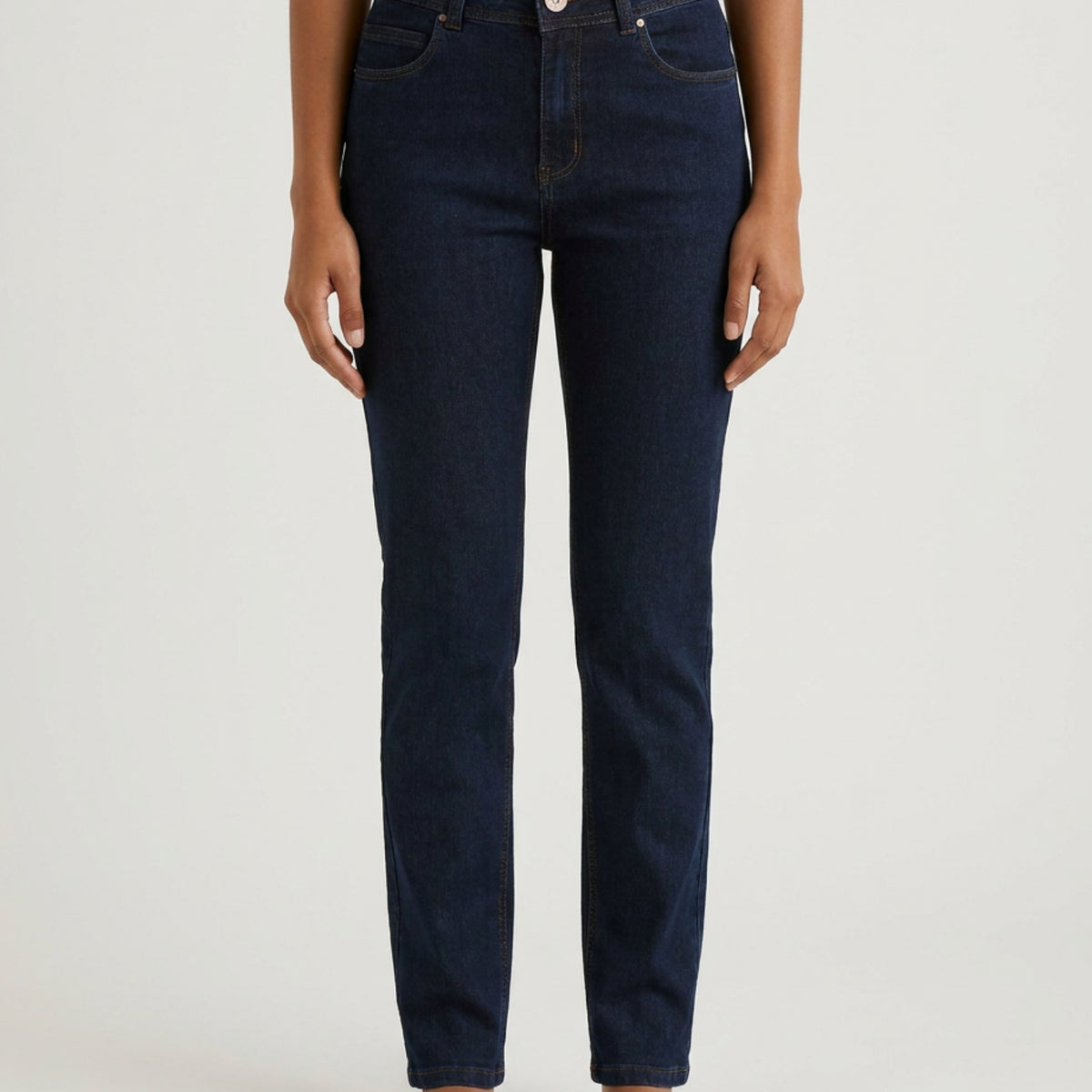 MARC LAUGE Luna High Waist Straight Leg Jeans | Marc Lauge DENIM/TWILL 99 DARK BLUE DENIM