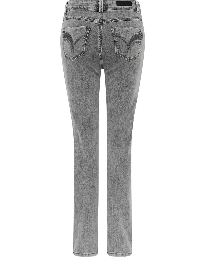 MARC LAUGE Luna Straight Leg Jeans DENIM/TWILL 579699 GREY USED DENIM