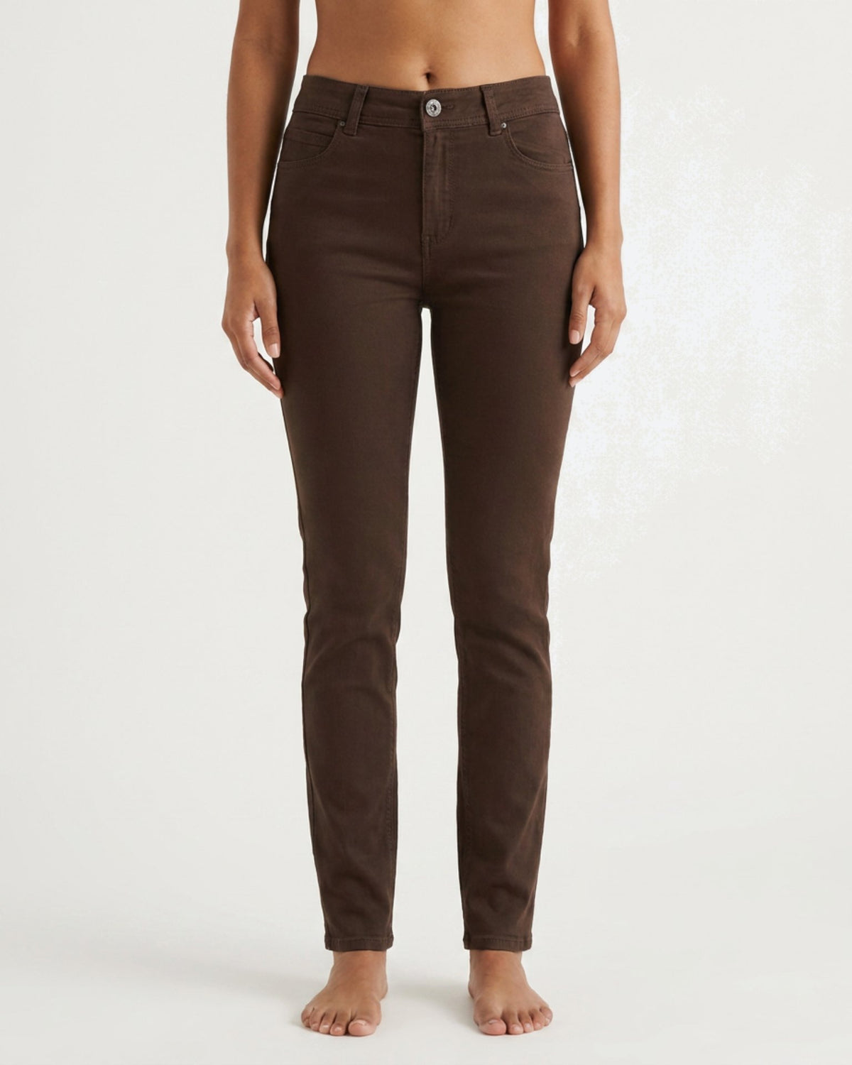 MARC LAUGE Luna Straight Leg Twill Jeans DENIM/TWILL 129 CHOCOLATE