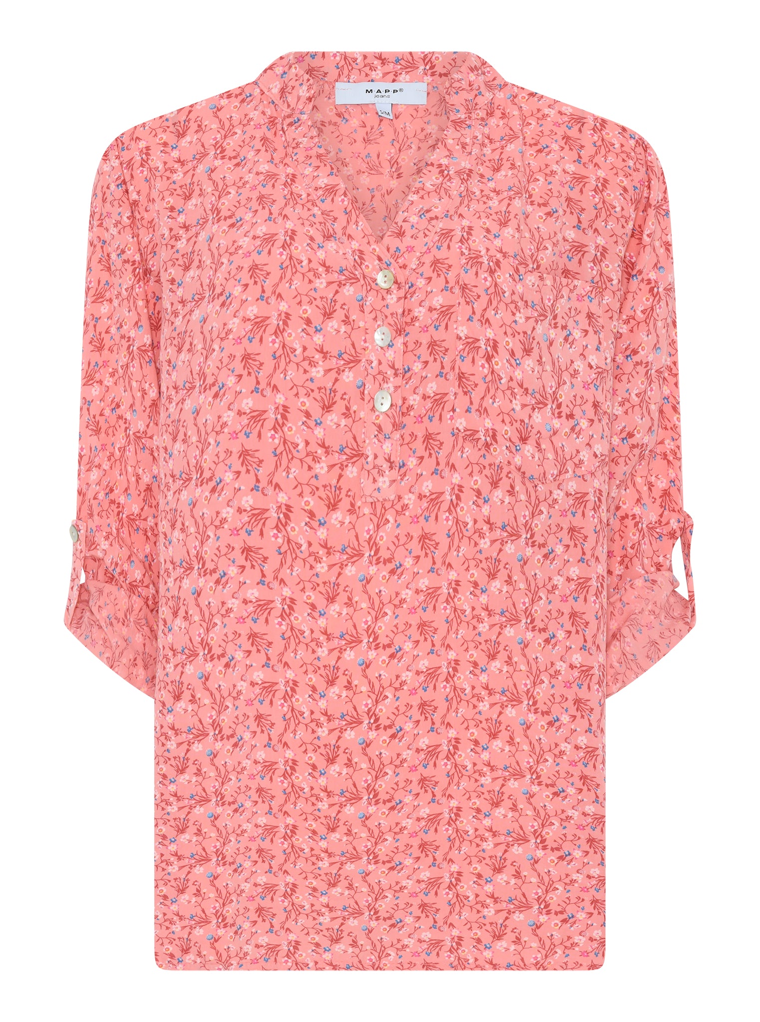 MAPP MAGGIE FLOWER SMALL BLOUSE/SHIRT 350 CORAL