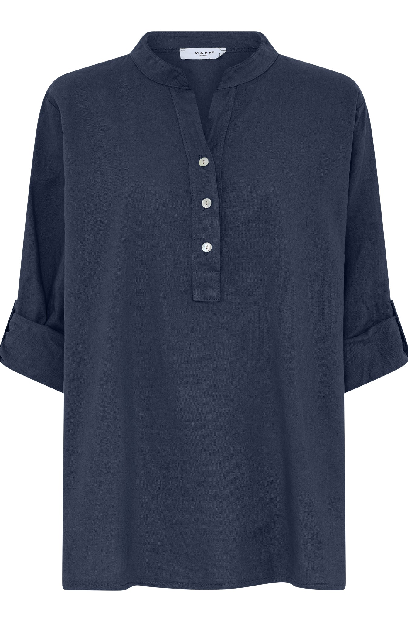 MAPP MAGGIE LIN SHIRT LINEN 104 NAVY