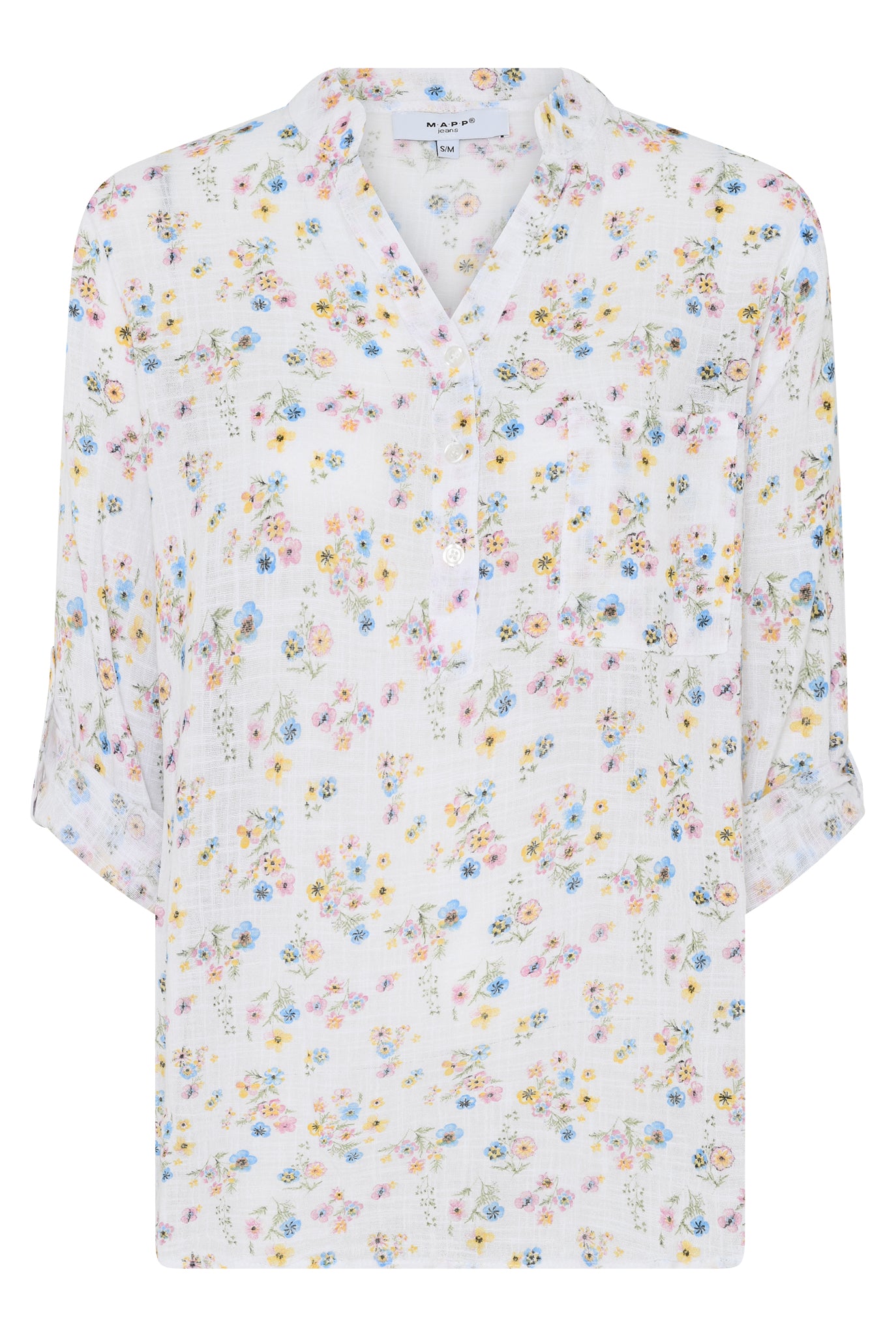MAPP MAGGIE SMALL FLOWER BLOUSE/SHIRT 10 WHITE