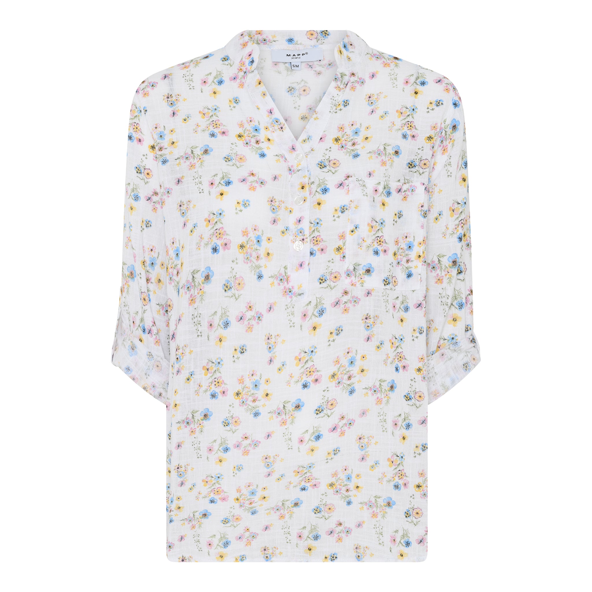 MAPP MAGGIE SMALL FLOWER BLOUSE/SHIRT 10 WHITE