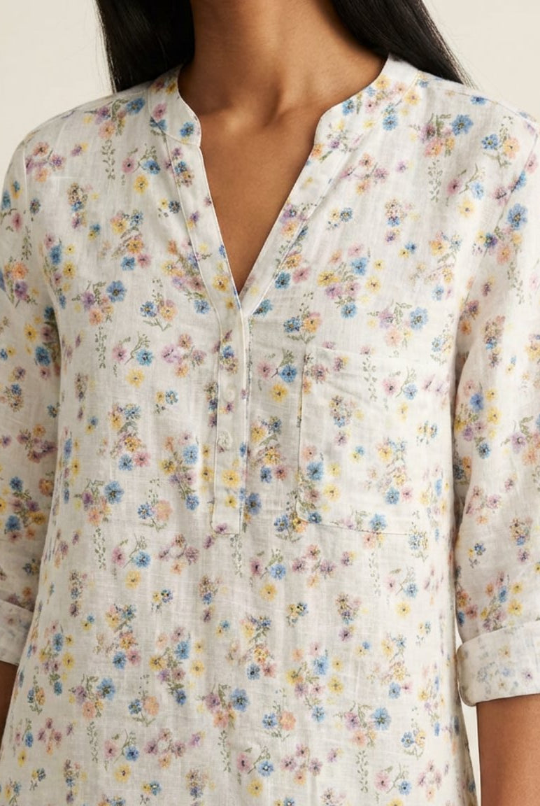 MAPP MAGGIE SMALL FLOWER BLOUSE/SHIRT 10 WHITE