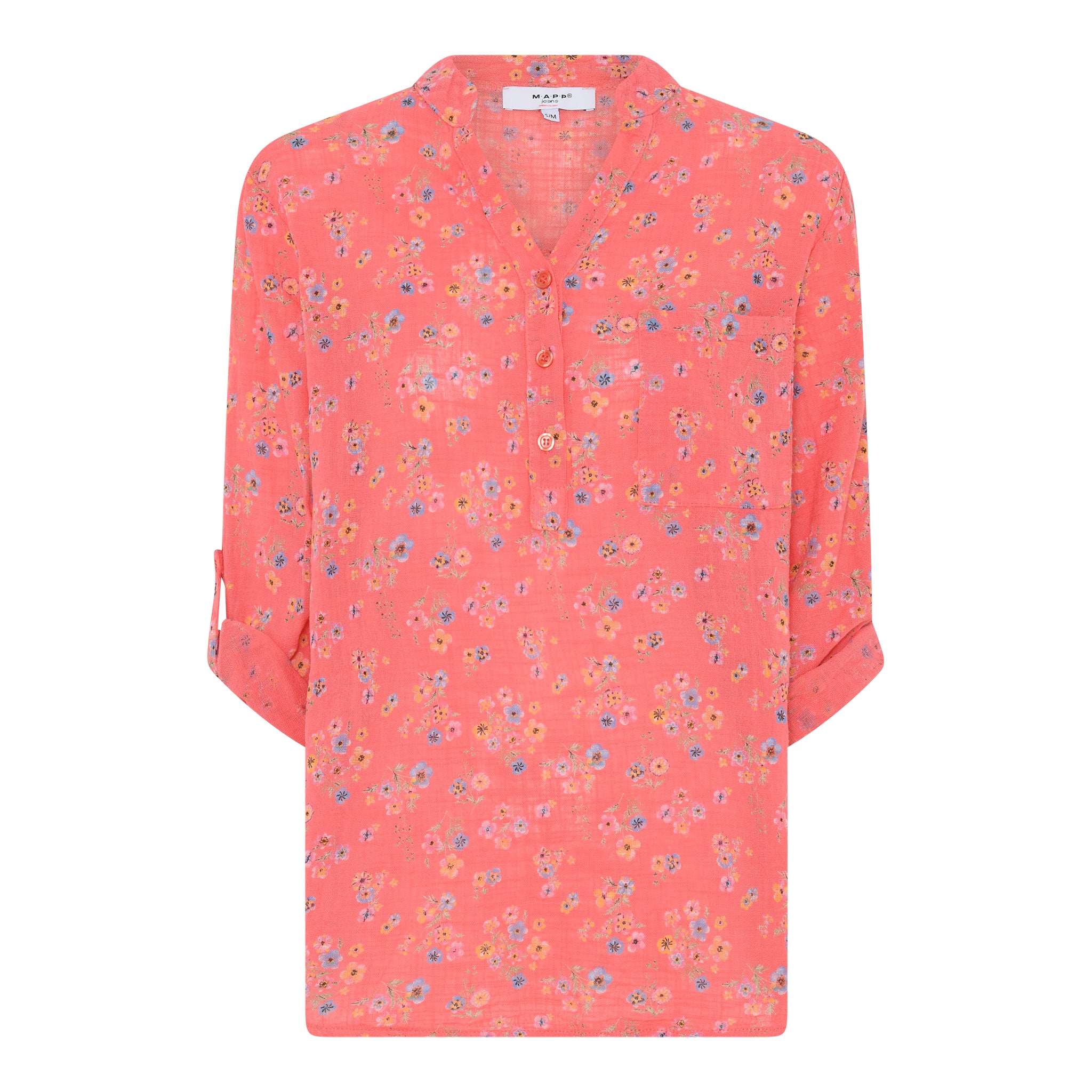MAPP MAGGIE SMALL FLOWER BLOUSE/SHIRT 350 CORAL