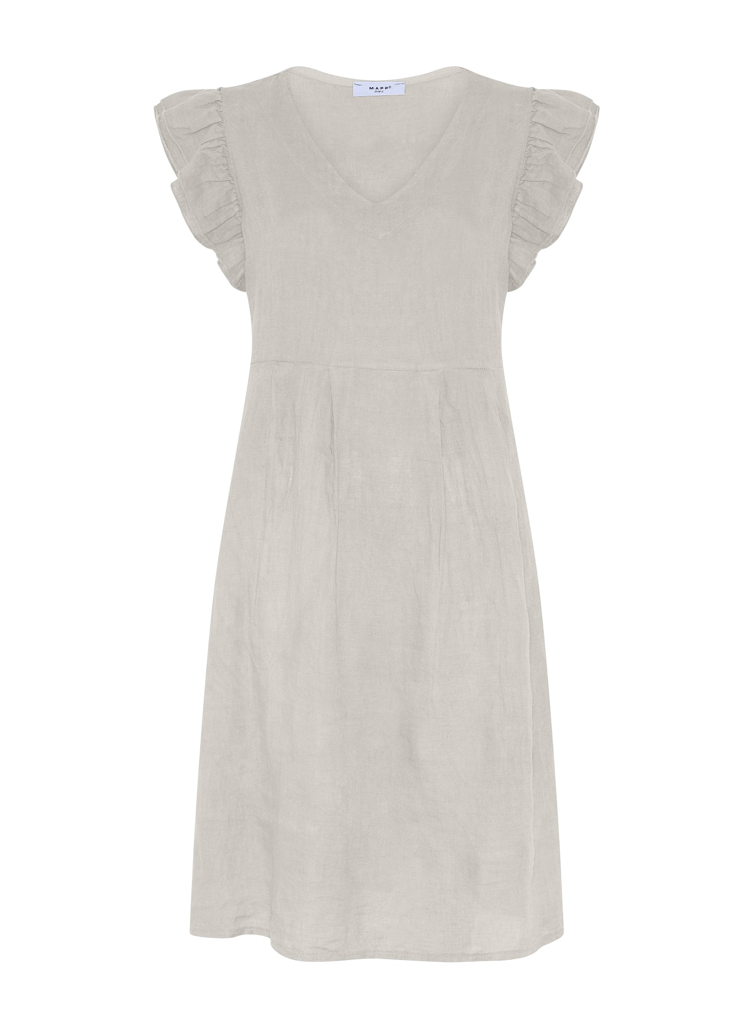 MAPP Malou Linen Dress Sage | MAPP LINEN 27 SAND
