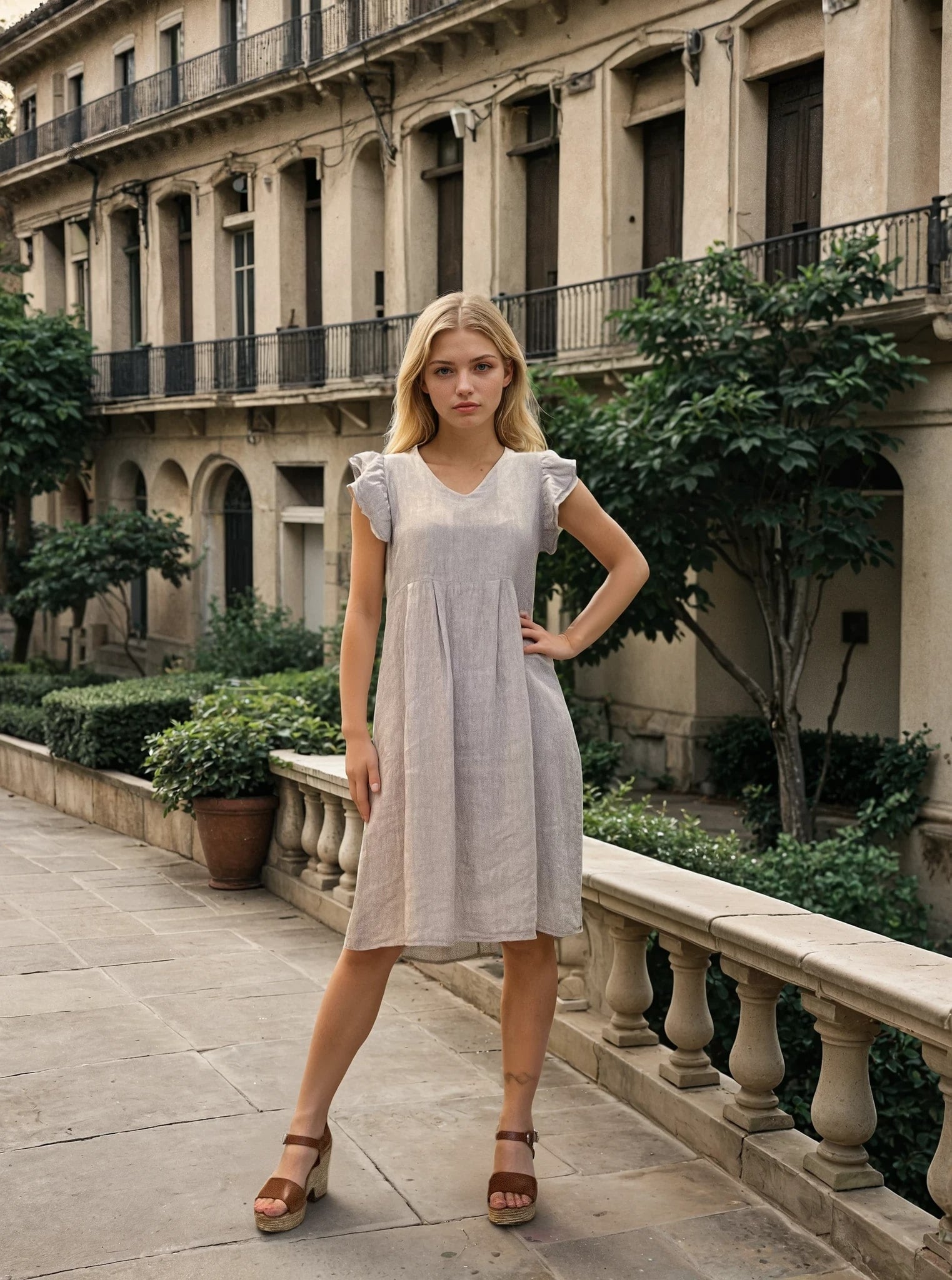 MAPP MALOU LIN DRESS LINEN 27 SAND