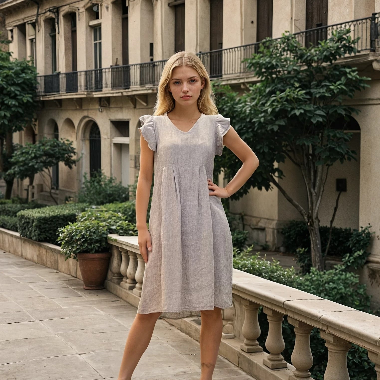 MAPP Malou Linen Dress Sage | MAPP LINEN 27 SAND