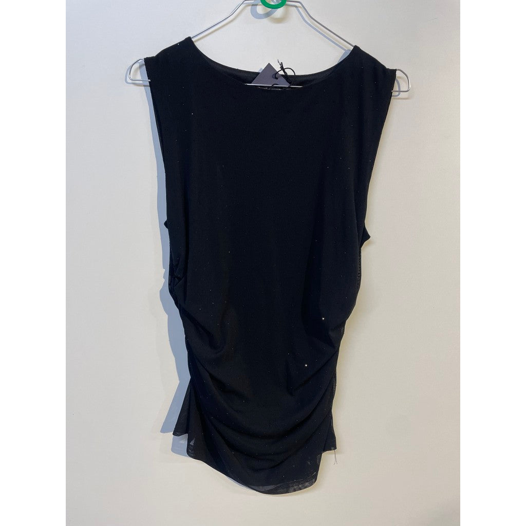 MARC LAUGE MESS STUD TOP TOP/T-SHIRT 80 BLACK