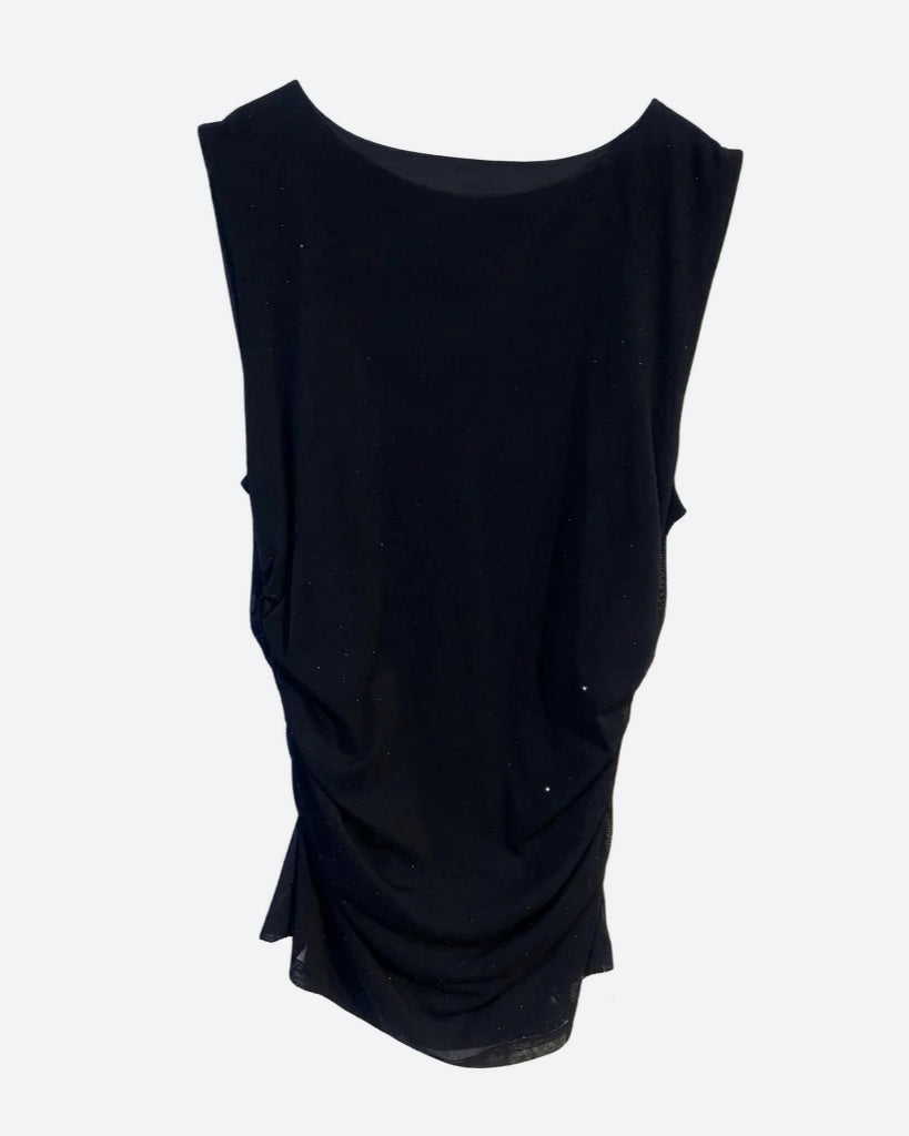 MARC LAUGE MESS STUD TOP TOP/T-SHIRT 80 BLACK