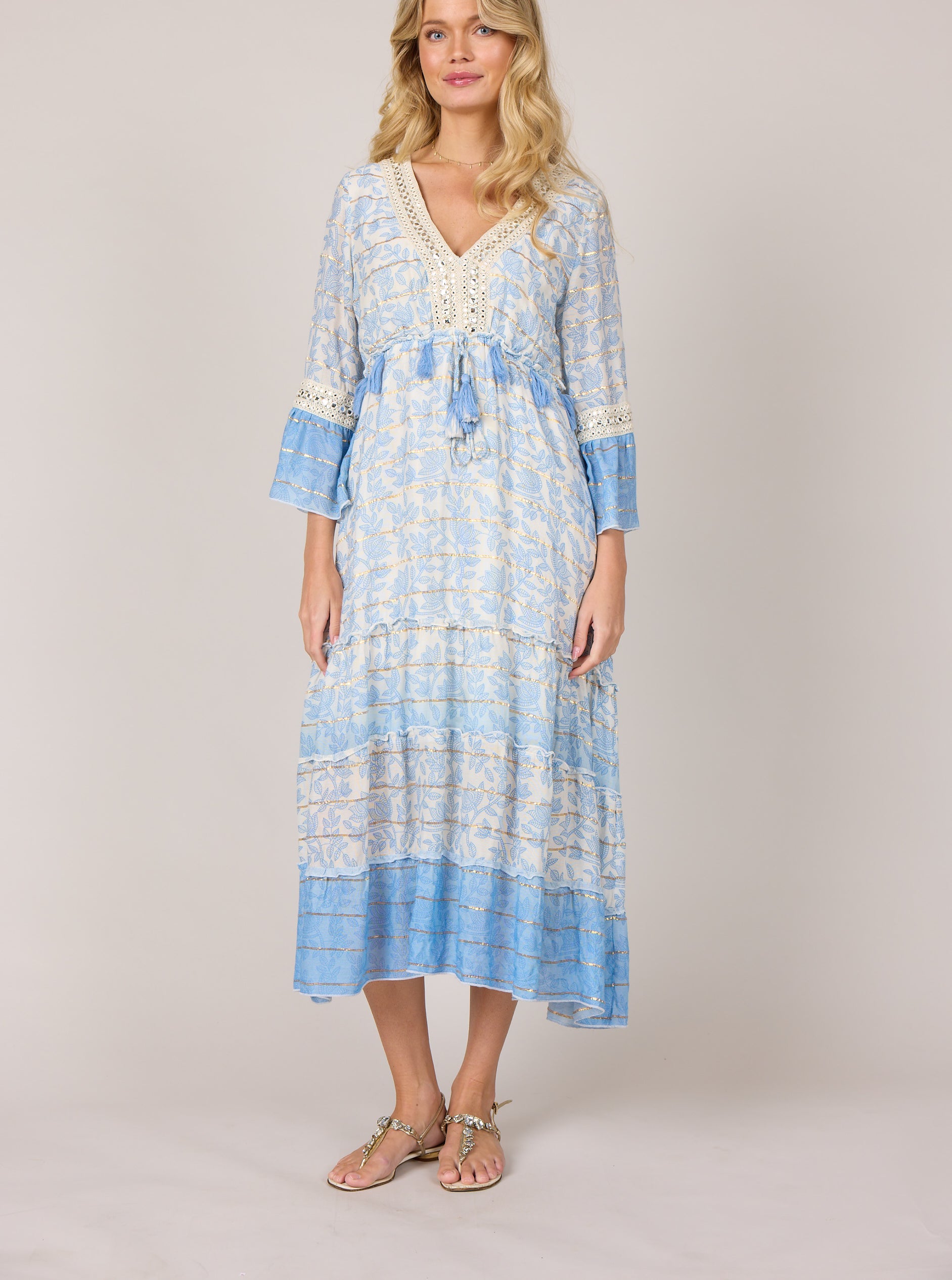 MAPP MILLE LONG DRESS DRESS/JUMPSUIT 107 SOFT BLUE