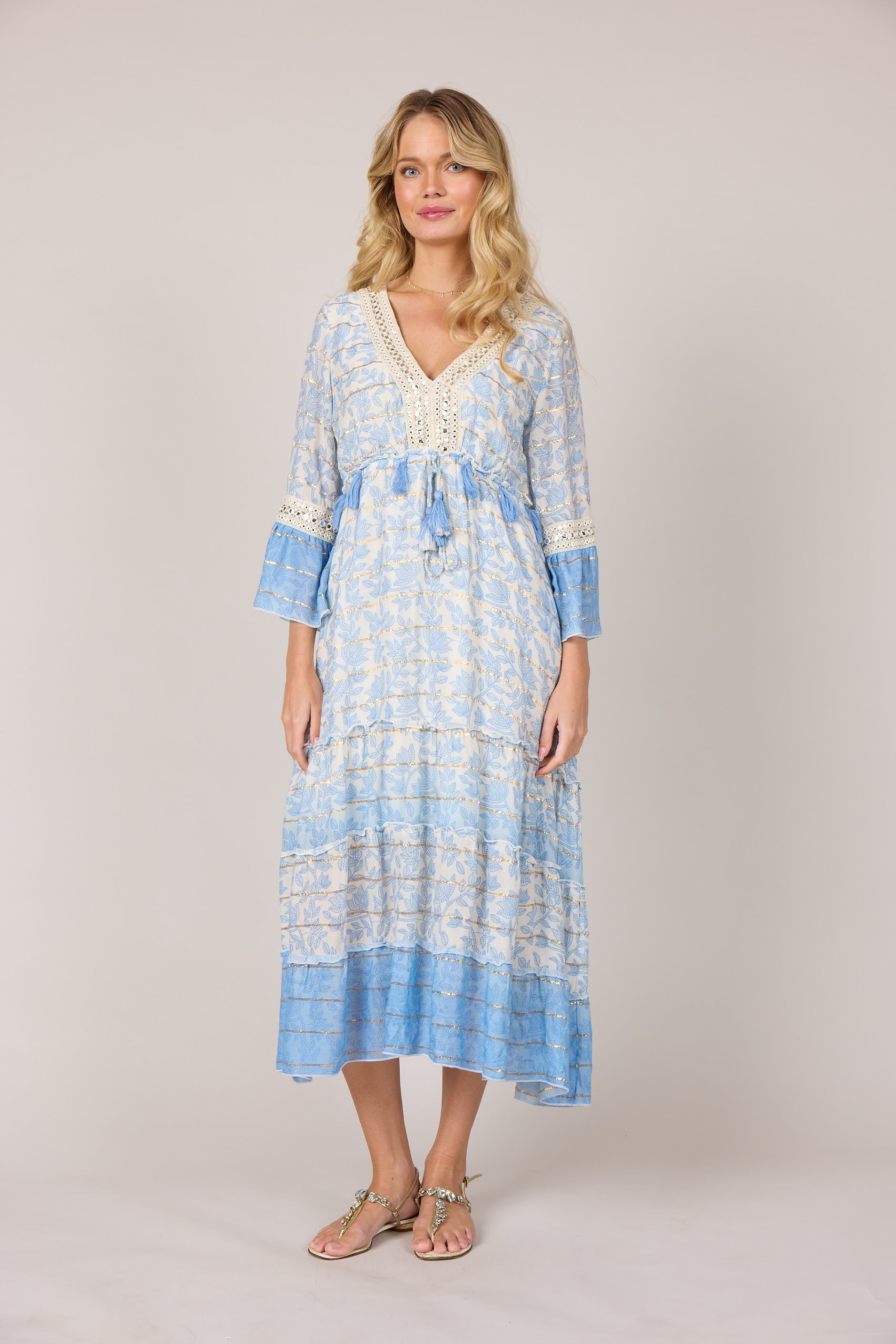 MAPP MILLE LONG DRESS DRESS/JUMPSUIT 107 SOFT BLUE