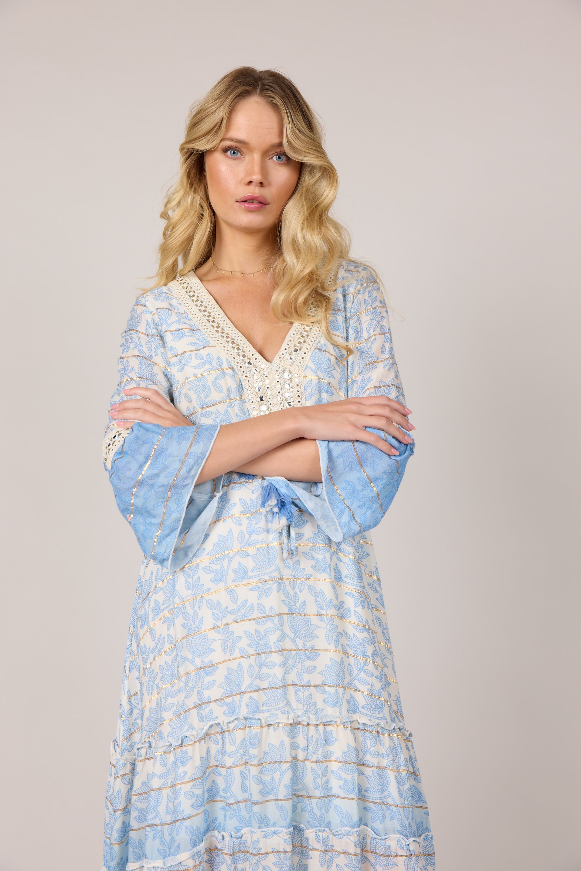 MAPP MILLE LONG DRESS DRESS/JUMPSUIT 107 SOFT BLUE