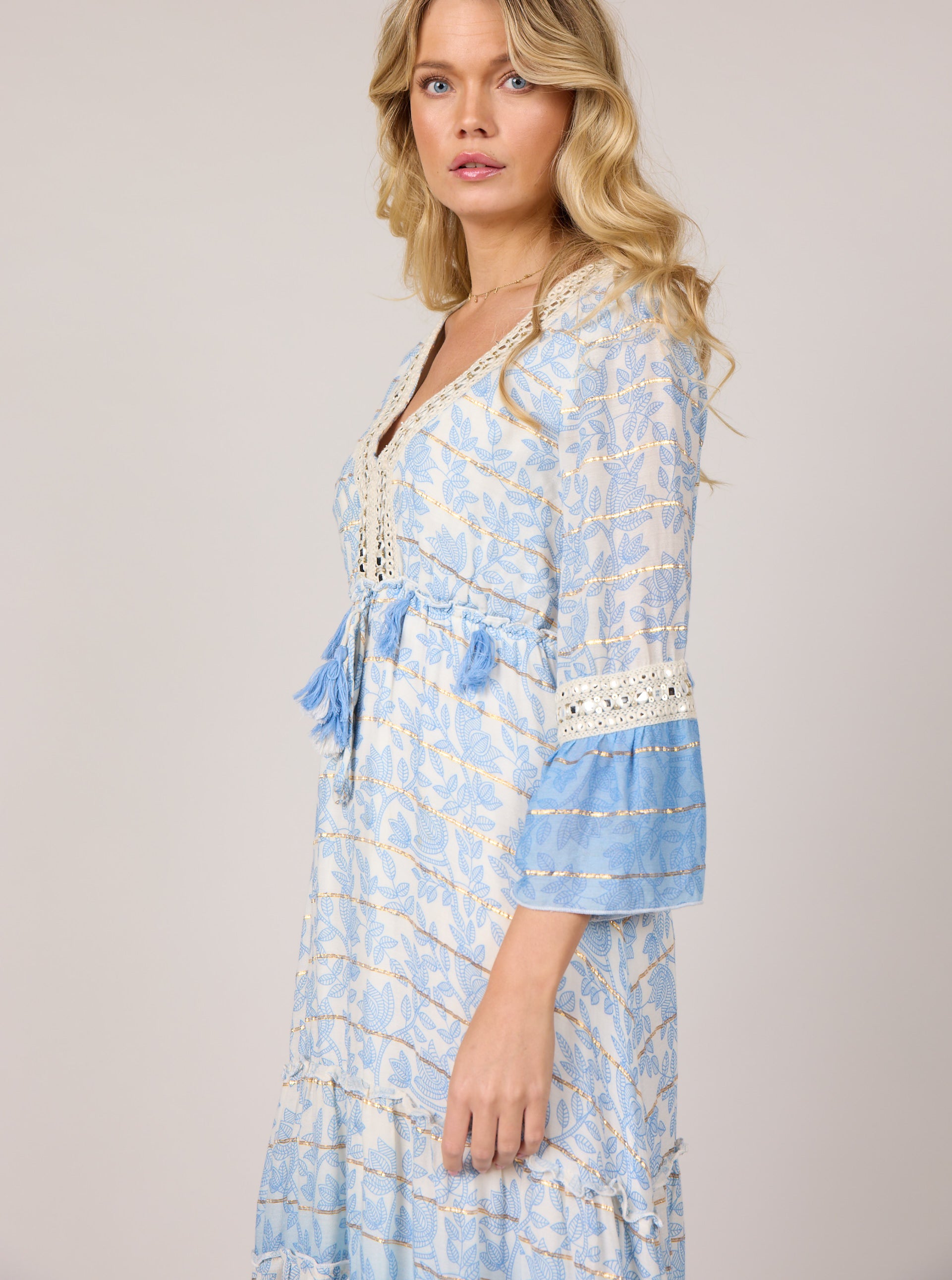 MAPP MILLE LONG DRESS DRESS/JUMPSUIT 107 SOFT BLUE