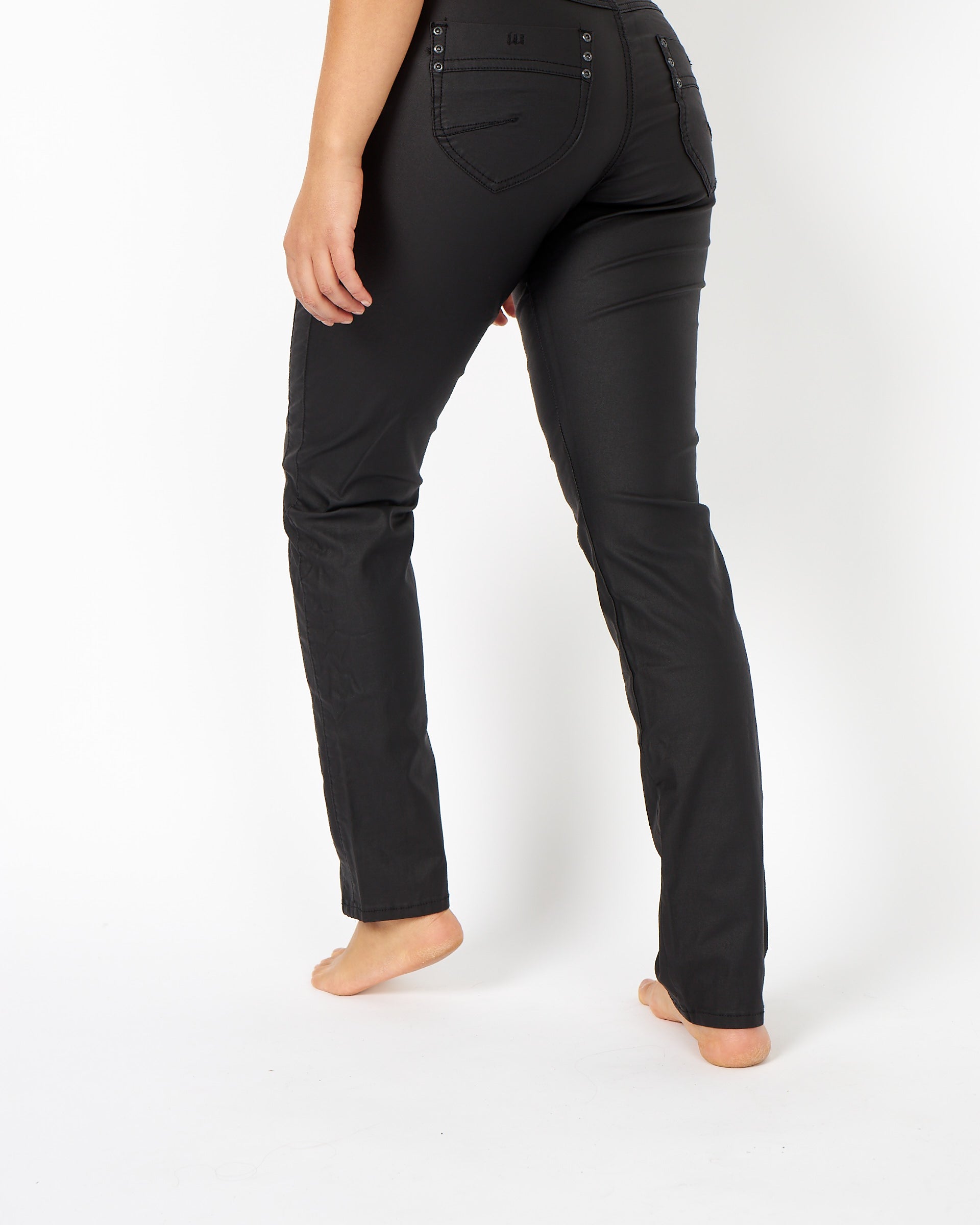 DNYcph Plus Size Mody Coated Jeans COATED 8099 BLACK COATED