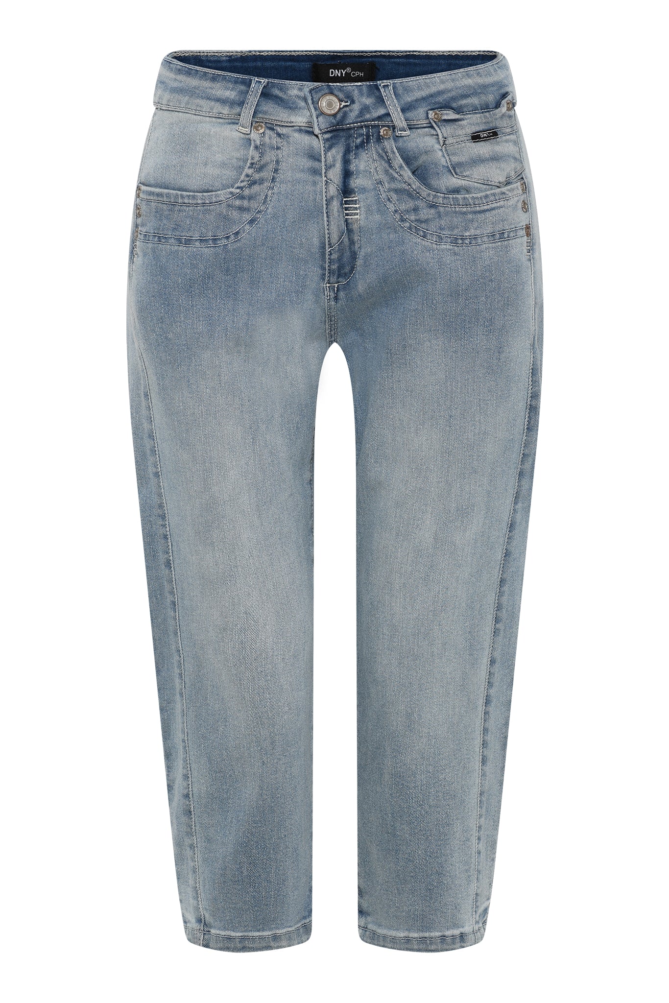 DNYcph PLUS SIZE MODY DENIM PIRAT PANTS 3/4 9196 LIGHT BLUE USED