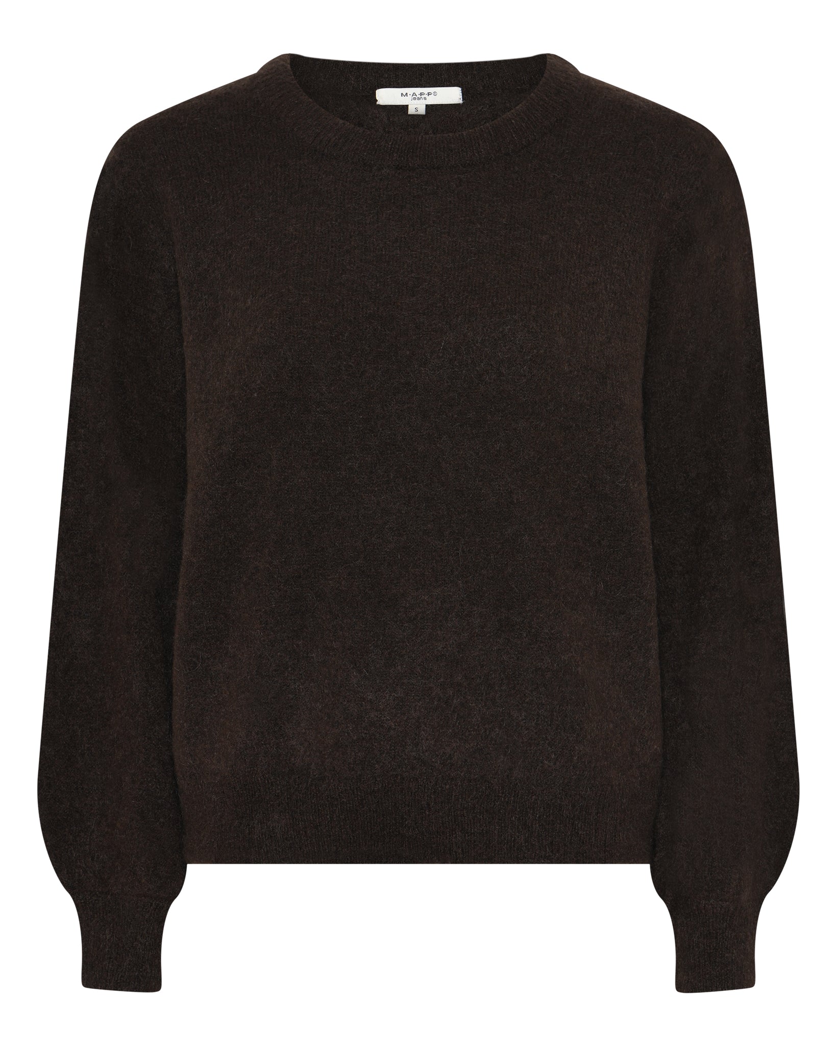 MAPP MOHAIR R/NECK KNITWEAR 129 CHOCOLATE