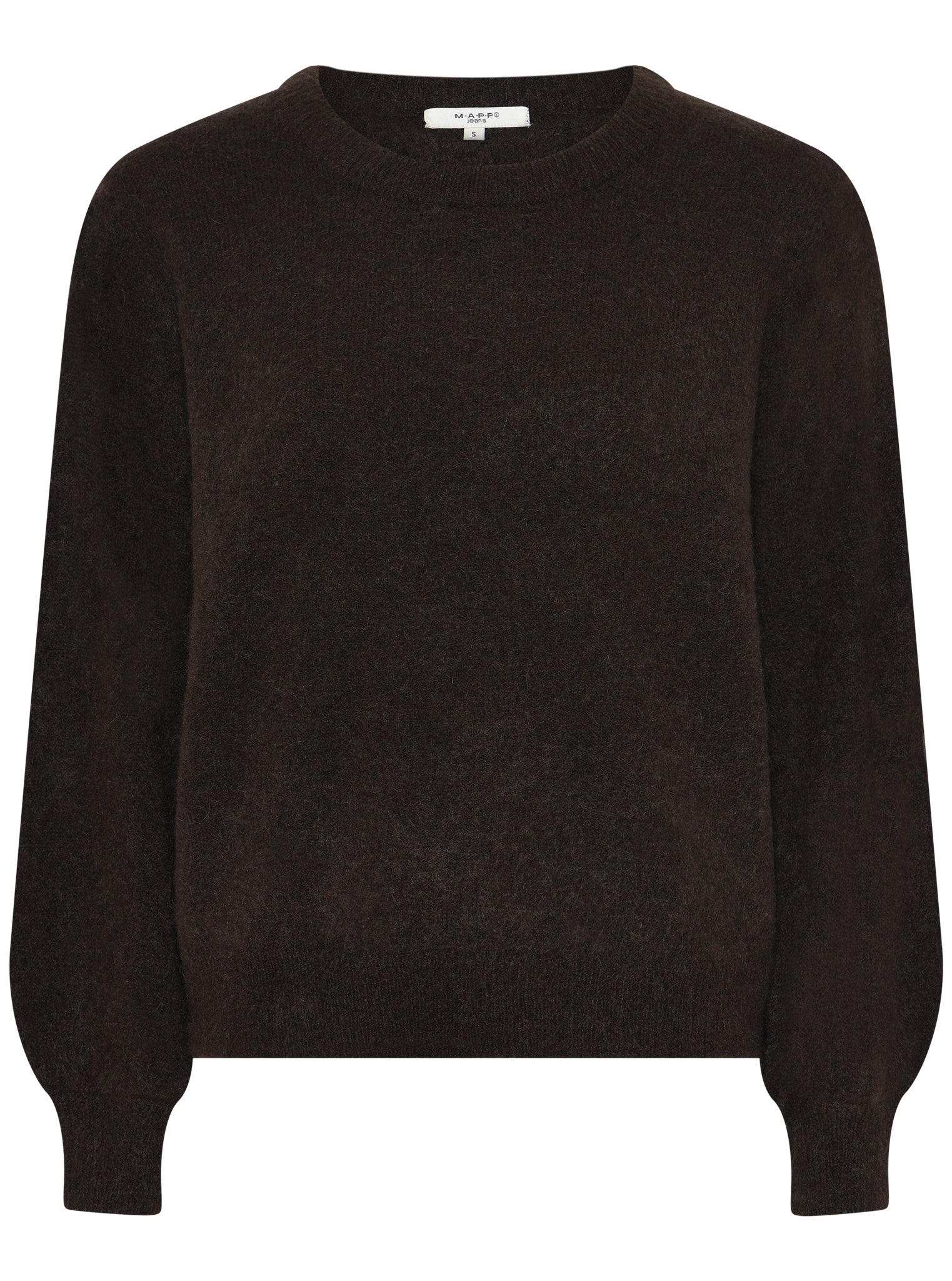 MAPP MOHAIR R/NECK KNITWEAR 129 CHOCOLATE