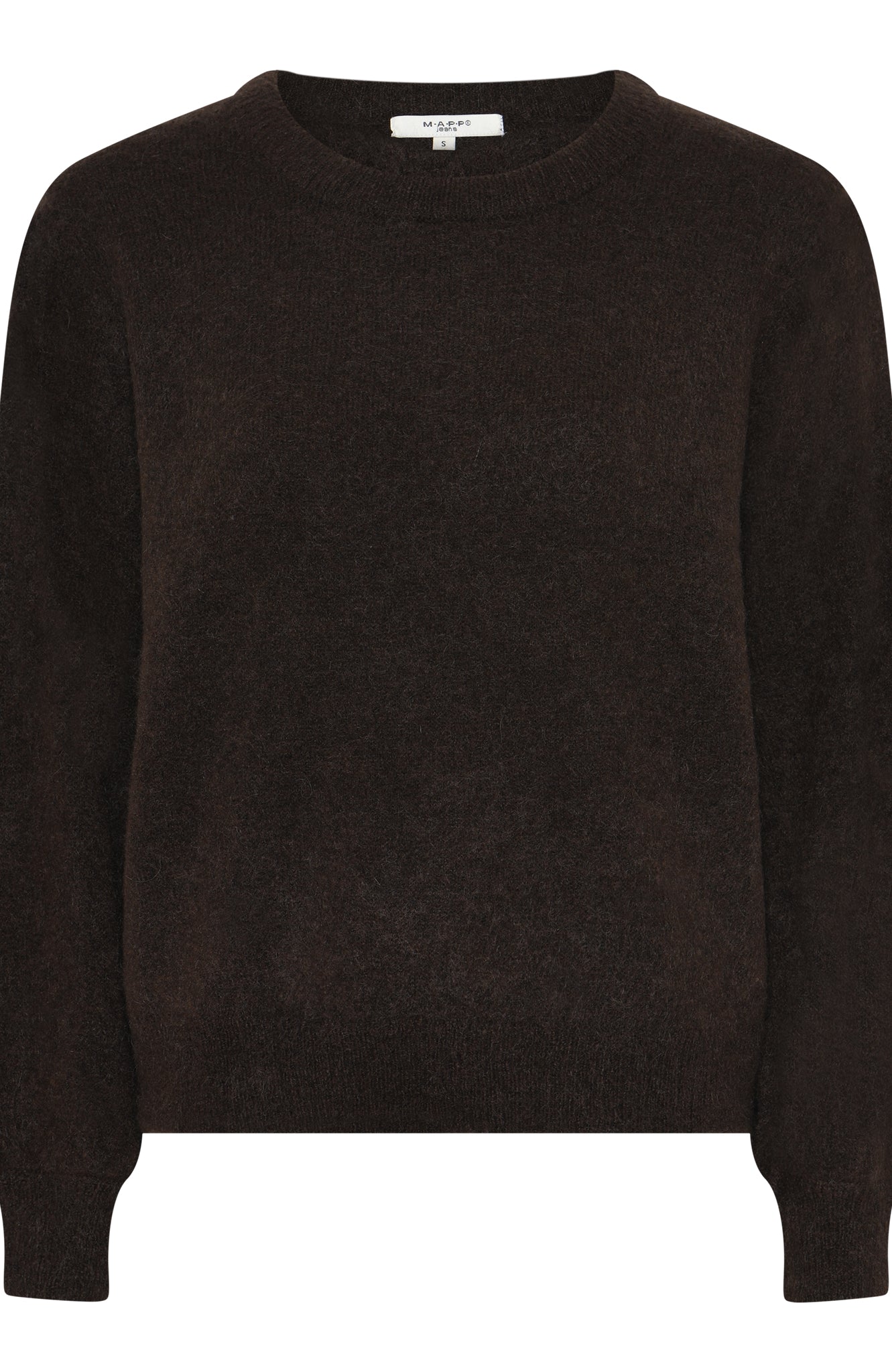MAPP MOHAIR R/NECK KNITWEAR 129 CHOCOLATE