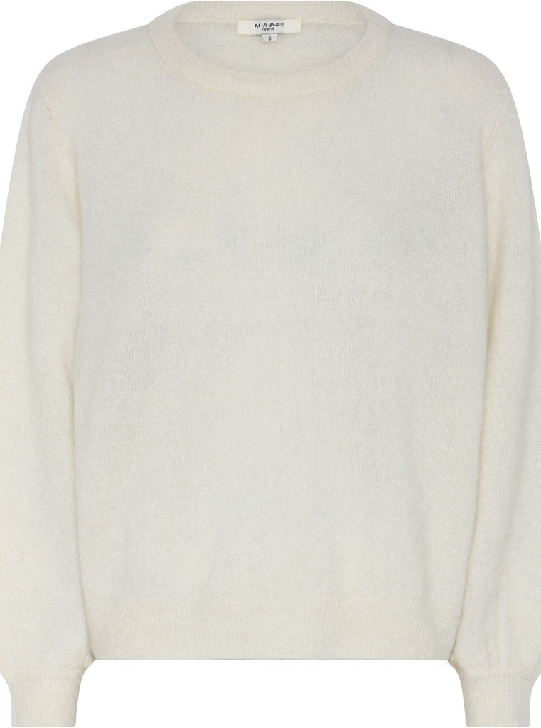 MAPP MOHAIR R/NECK KNITWEAR 20 OFF WHITE