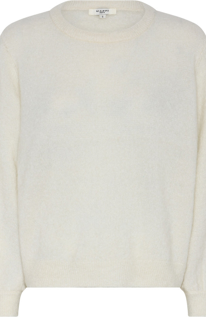MAPP MOHAIR R/NECK KNITWEAR 20 OFF WHITE