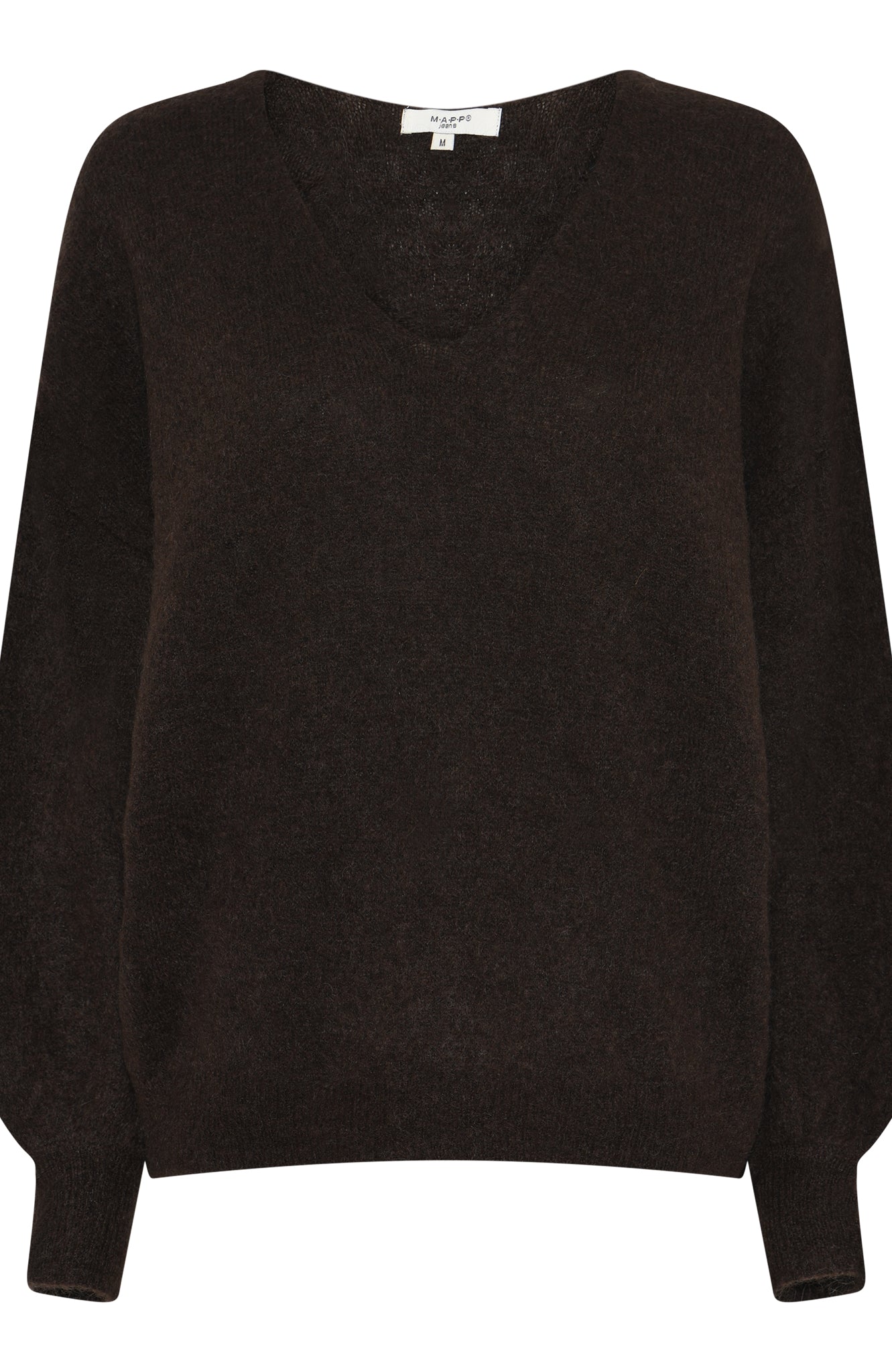 MAPP MOHAIR V-NECK KNITWEAR 129 CHOCOLATE