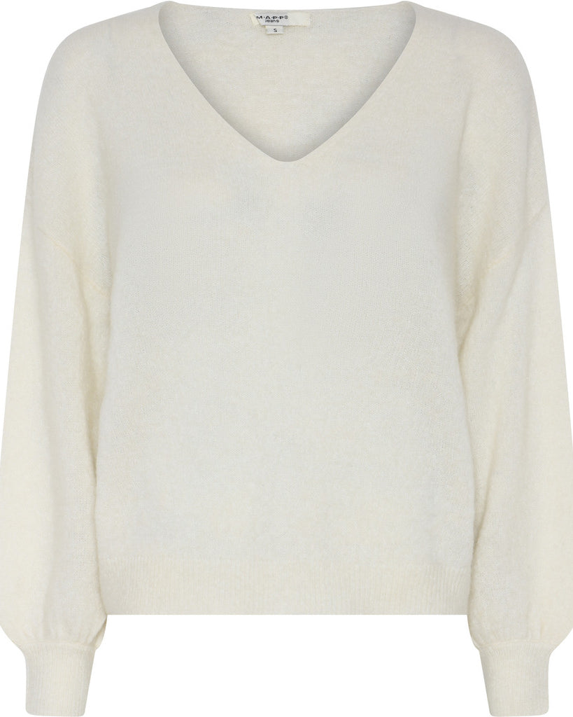 MAPP MOHAIR V-NECK KNITWEAR 20 OFF WHITE