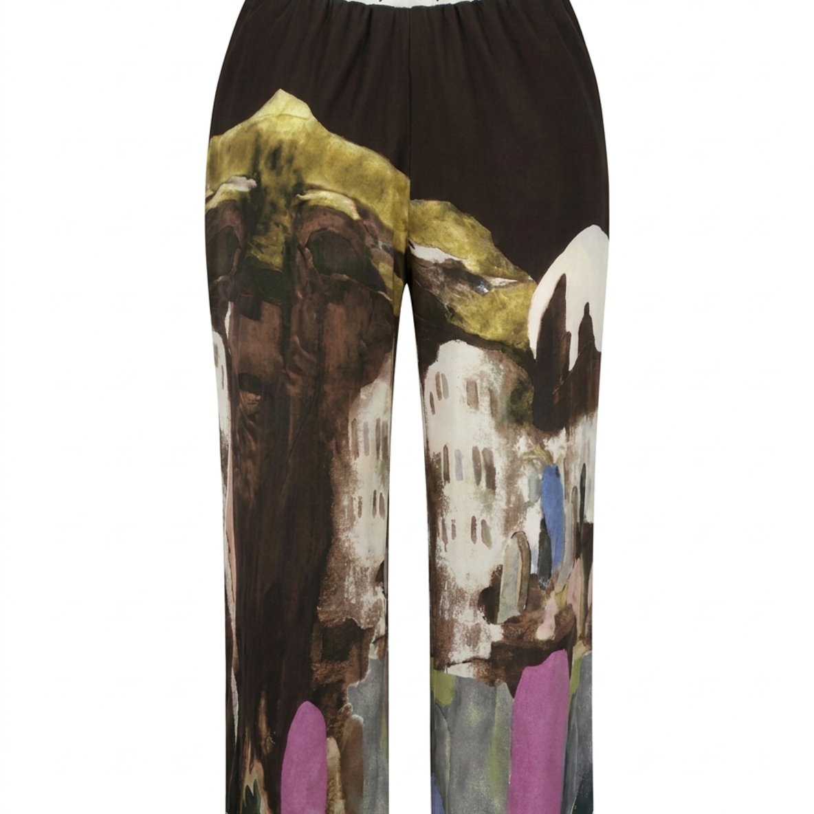 MARC LAUGE MULTI SATIN PANT PANTS 129 CHOCOLATE
