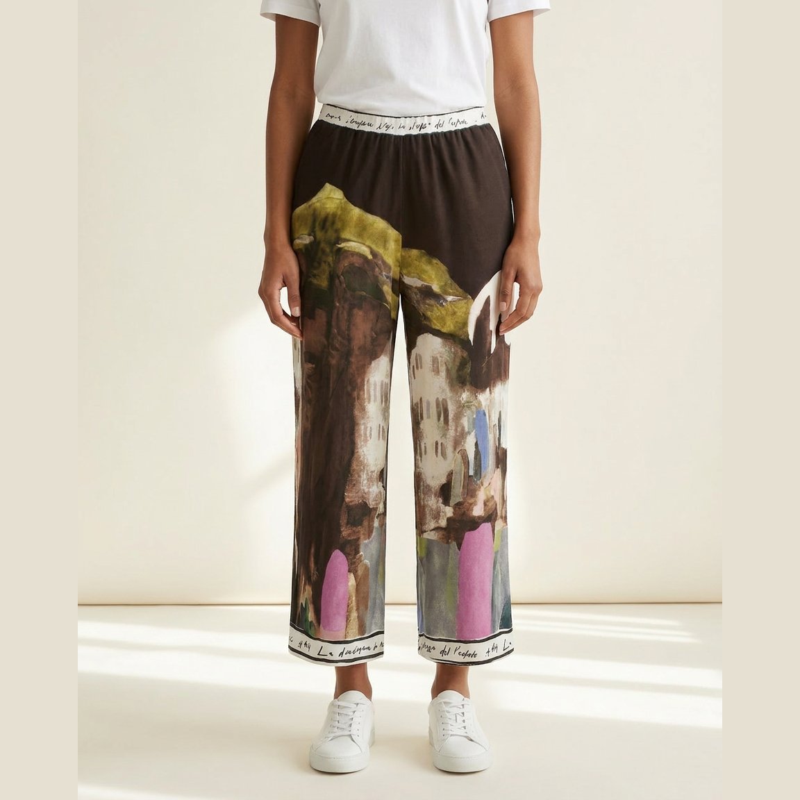 MARC LAUGE MULTI SATIN PANT PANTS 129 CHOCOLATE