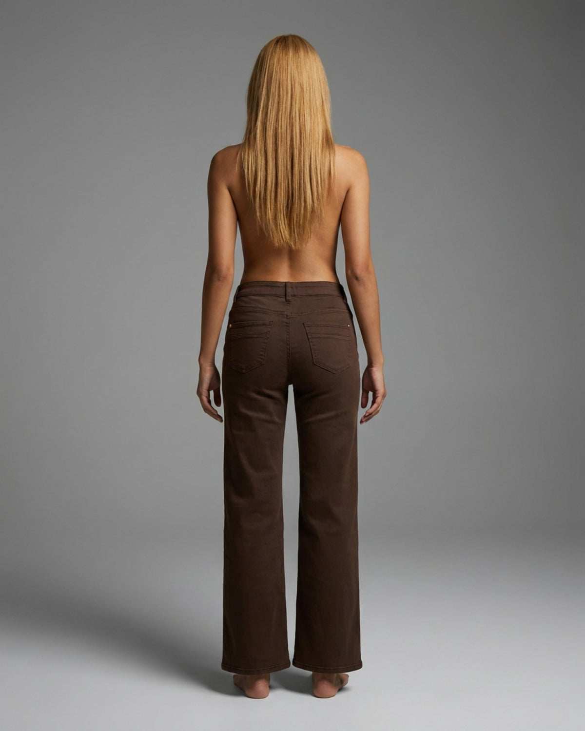 M JEANS Macy Straight Leg Twill Jeans DENIM/TWILL 129 CHOCOLATE