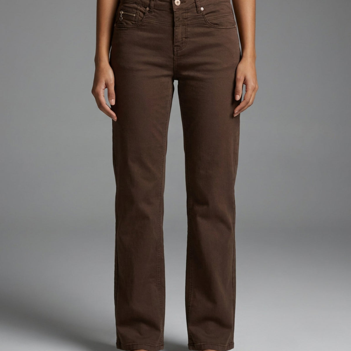 M JEANS Macy Straight Leg Twill Jeans DENIM/TWILL 129 CHOCOLATE