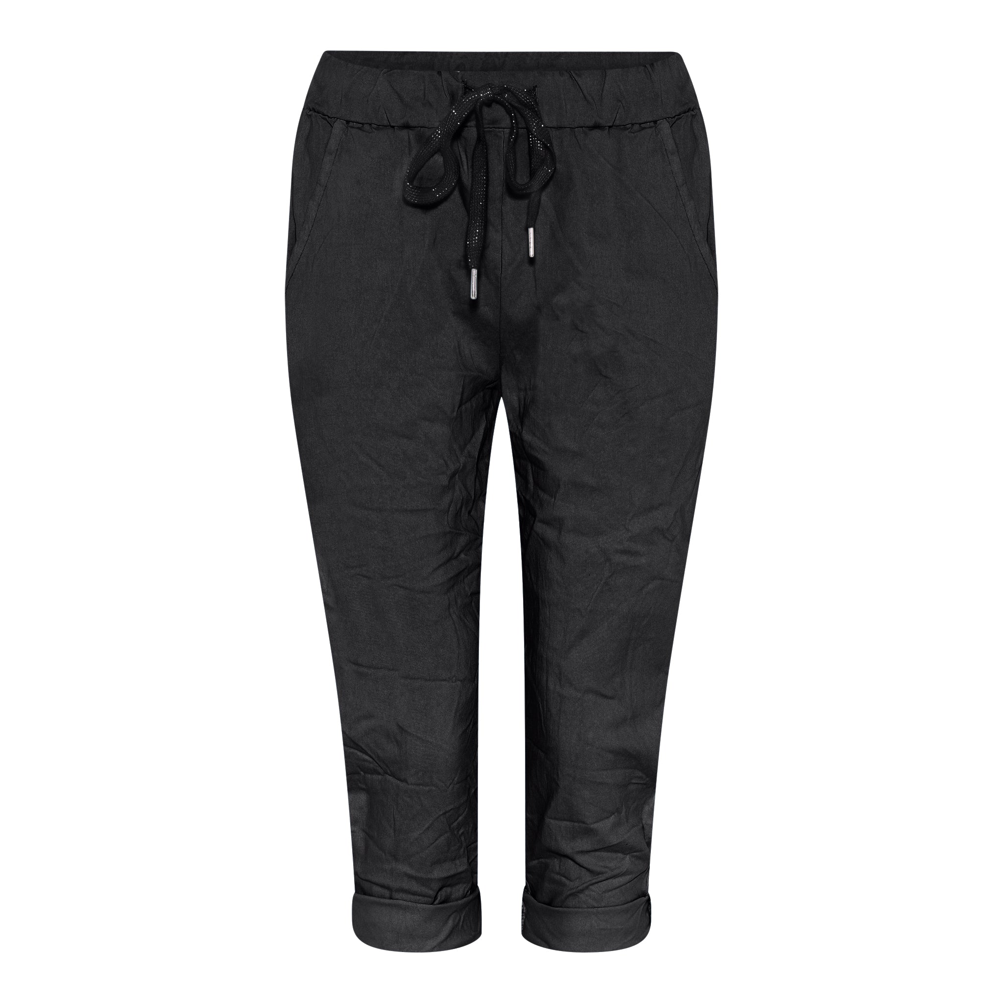 M JEANS Magic Solid Pirate PANTS 3/4 80 BLACK