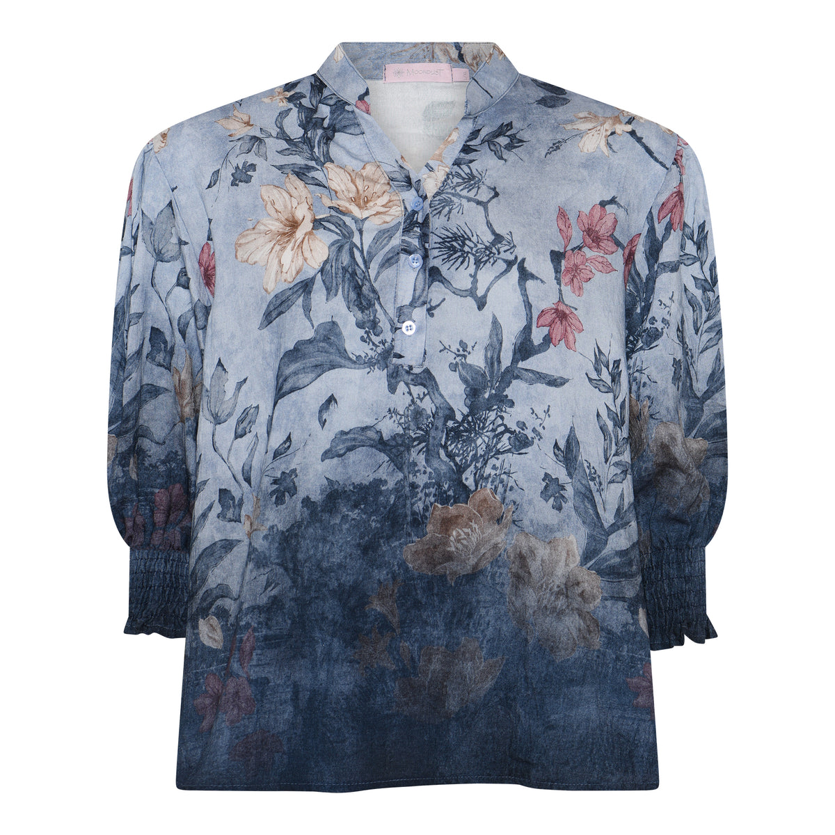 MOONDUST Moondust Bella Blouse | Floral Blouse BLOUSE/SHIRT 108 JEANS BLUE