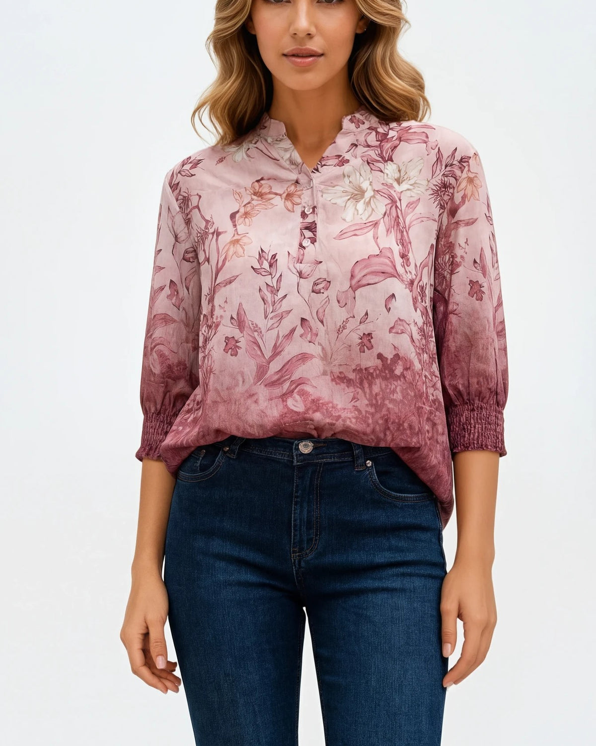 MOONDUST Moondust Bella Blouse | Floral Blouse BLOUSE/SHIRT 303 ROSE