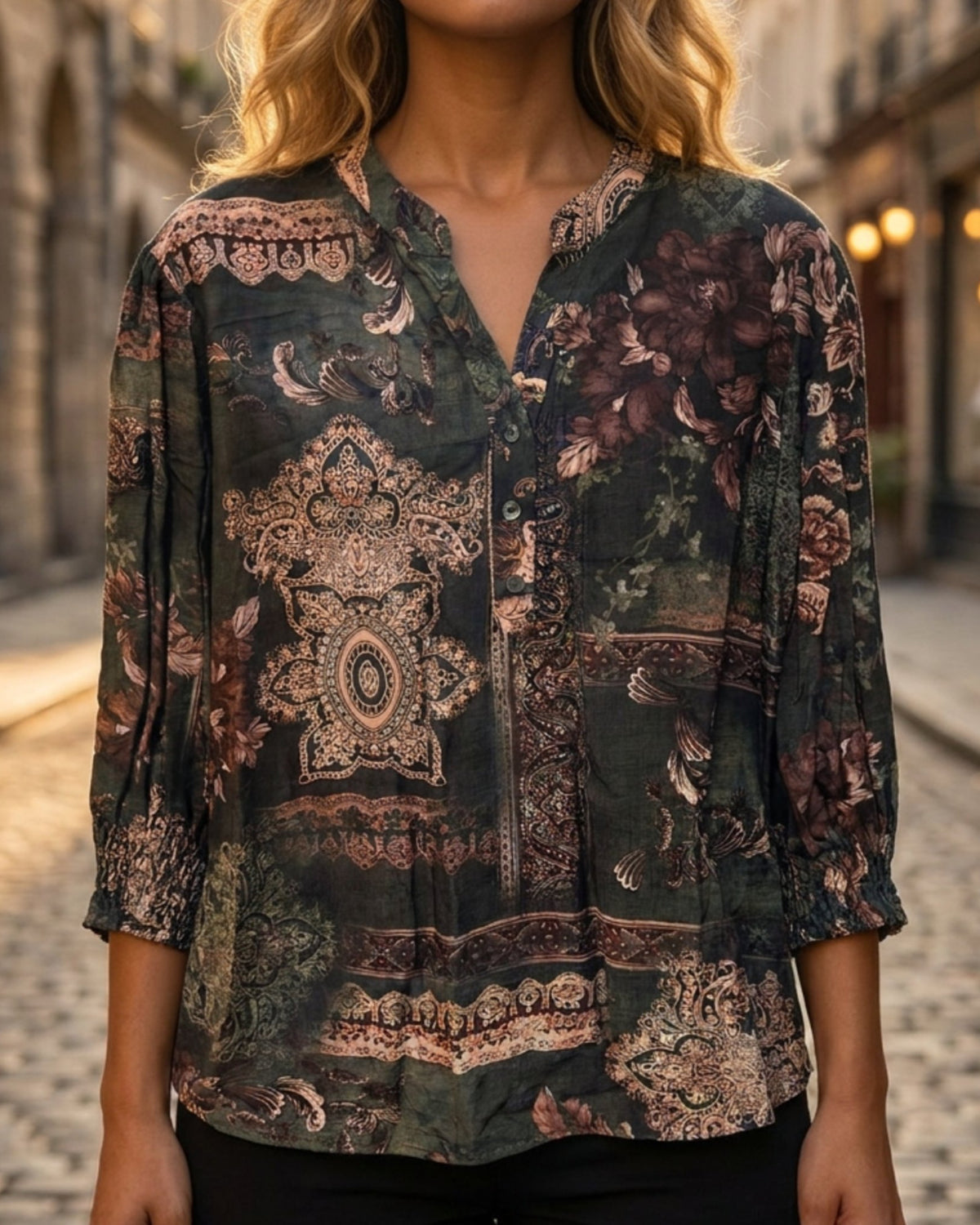 MOONDUST Moondust Bella Garden Blouse | Printed Blouse BLOUSE/SHIRT 645 SALVIE