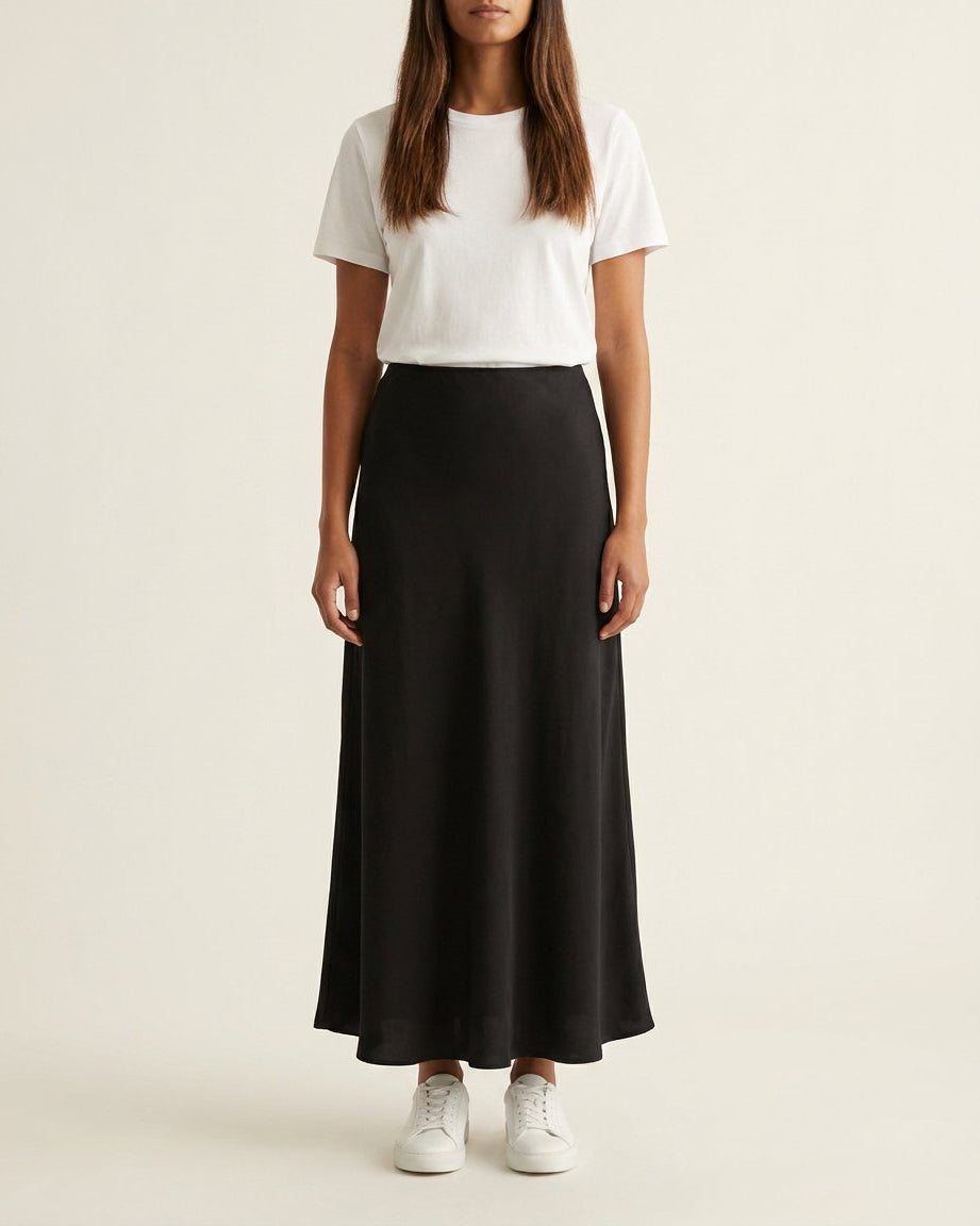 MOONDUST Moondust Bye Skirt | Satin Skirt SHORTS/SKIRT 80 BLACK