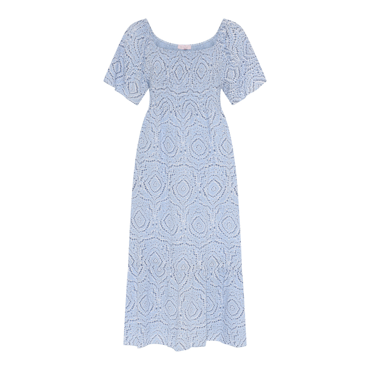 MOONDUST Moondust Selma Gage Ink Dress | Feminine Printed Dress DRESS/JUMPSUIT 107 SOFT BLUE