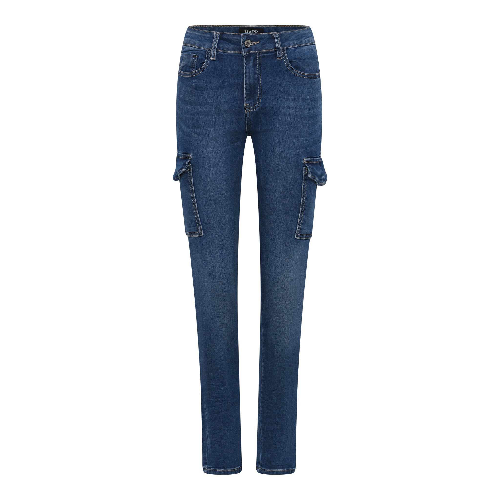 MAPP NAIROBI CARGO JEANS ORGANIC DENIM/TWILL 9696 BLUE DENIM USED