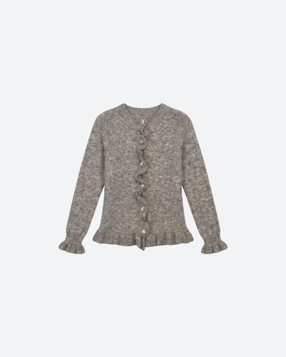MOONDUST NEW FRILL CARDIGAN KNITWEAR 136 FANGO