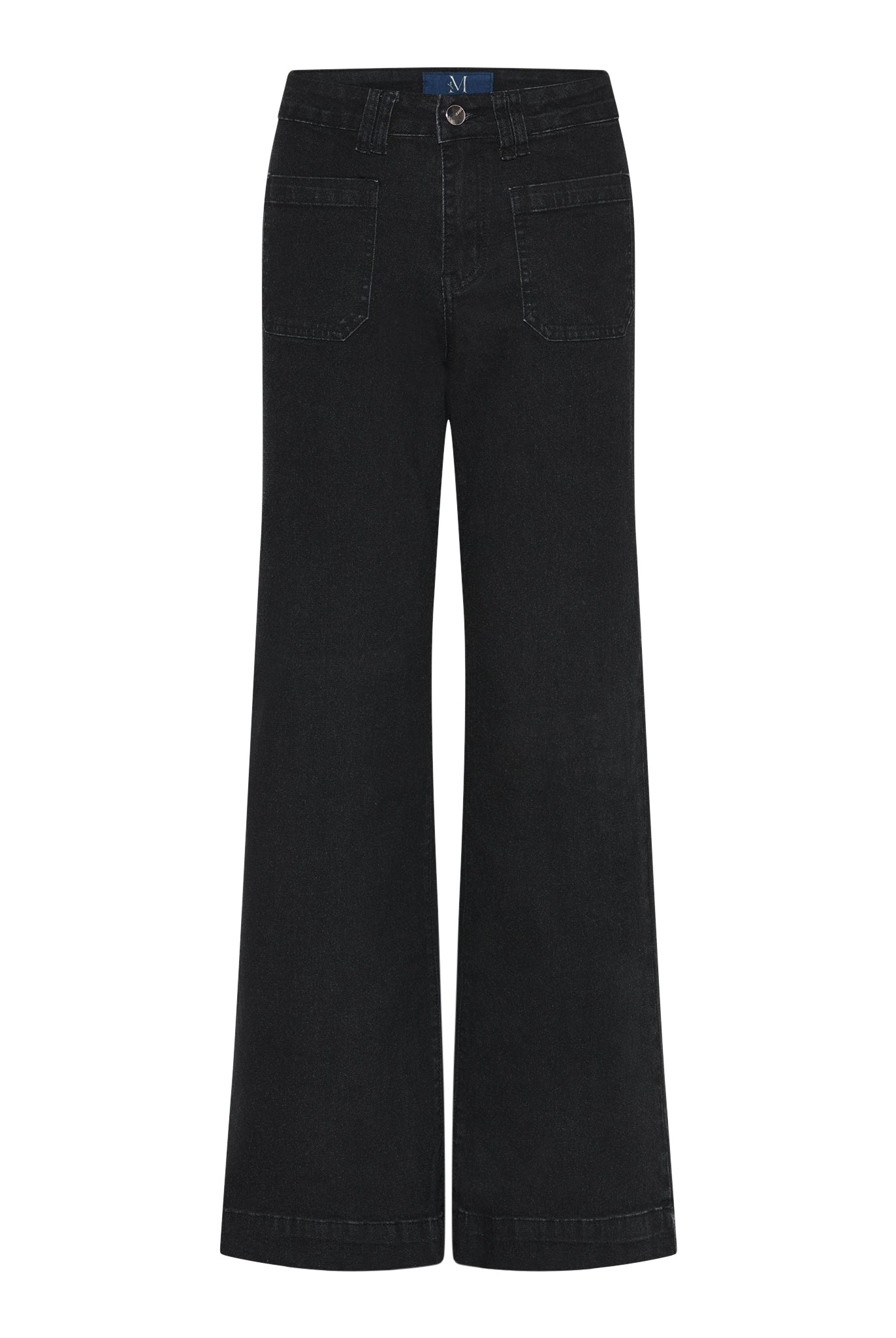 M JEANS NEW TUTTI WIDE DENIM JEANS DENIM/TWILL 81 BLACK DENIM