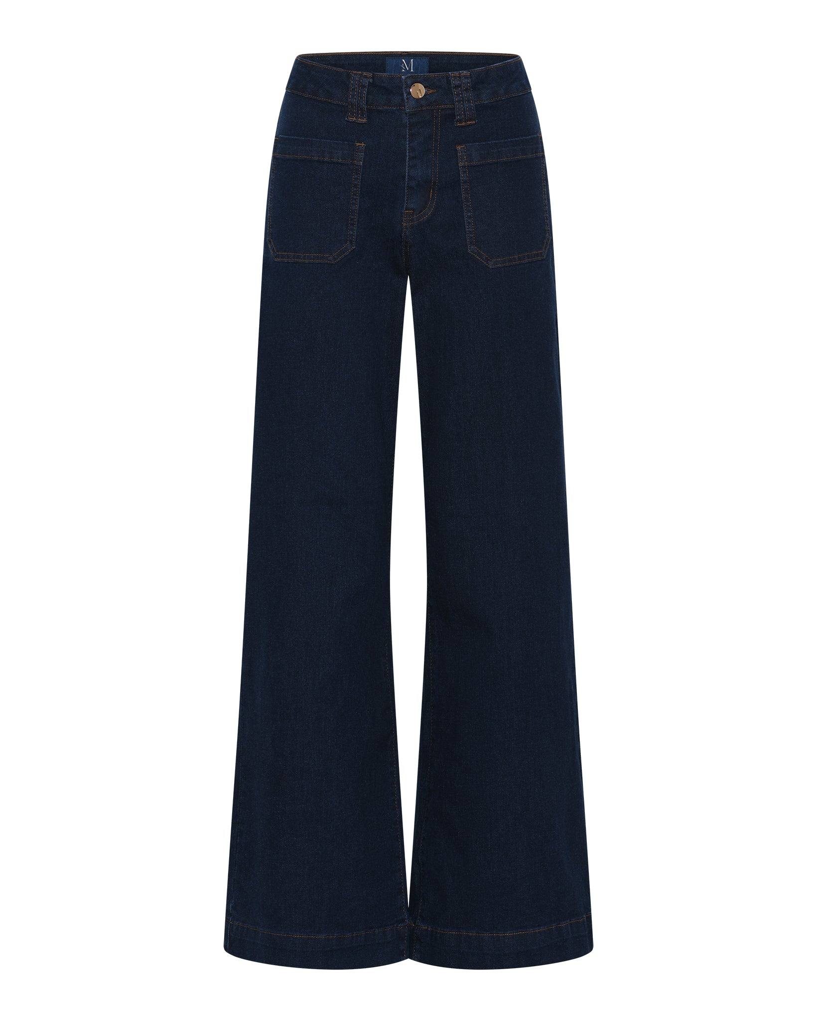 M JEANS New Tutti Wide Denim Jeans DENIM/TWILL 96 DARK BLUE DENIM