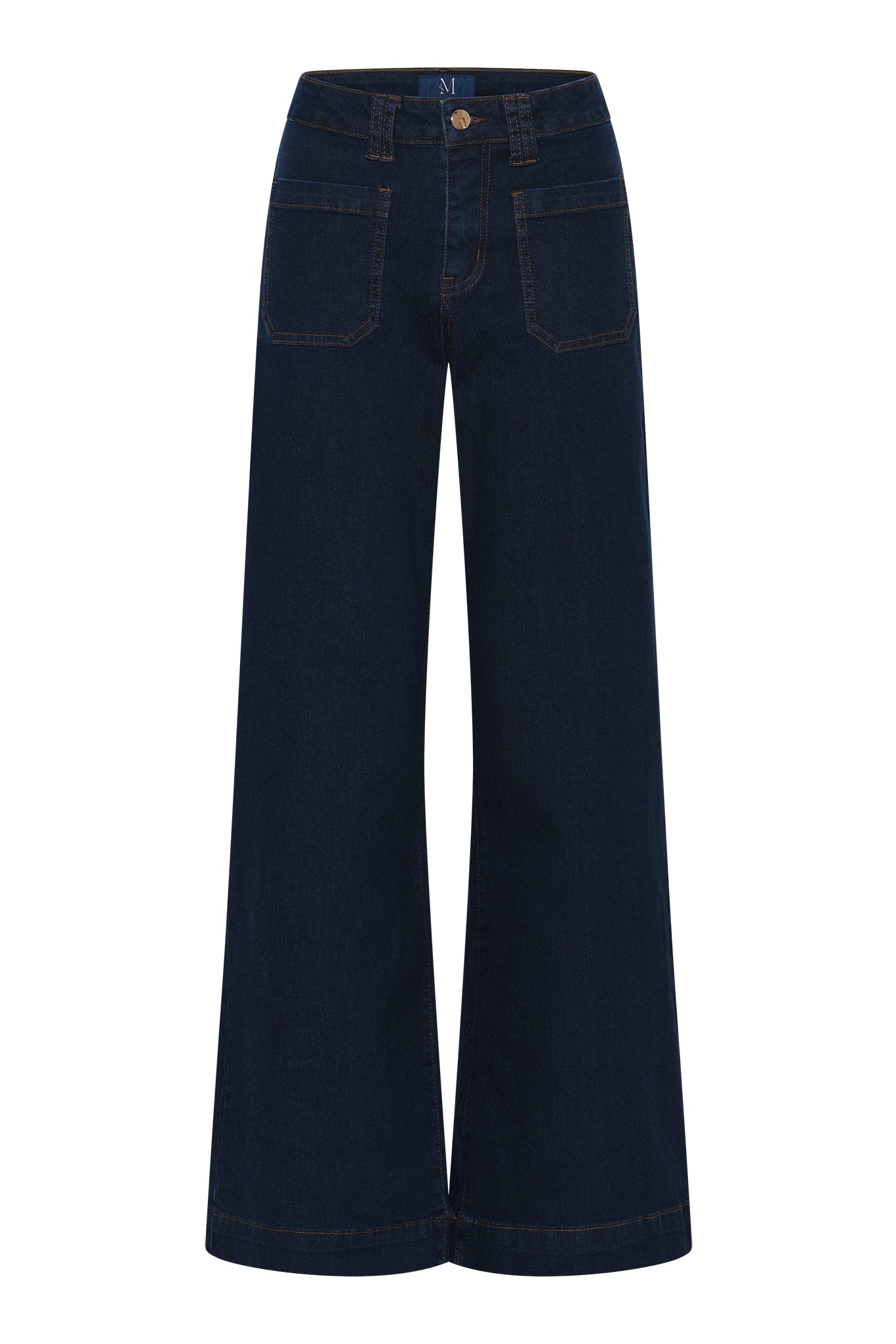 M JEANS New Tutti Wide Denim Jeans DENIM/TWILL 96 DARK BLUE DENIM