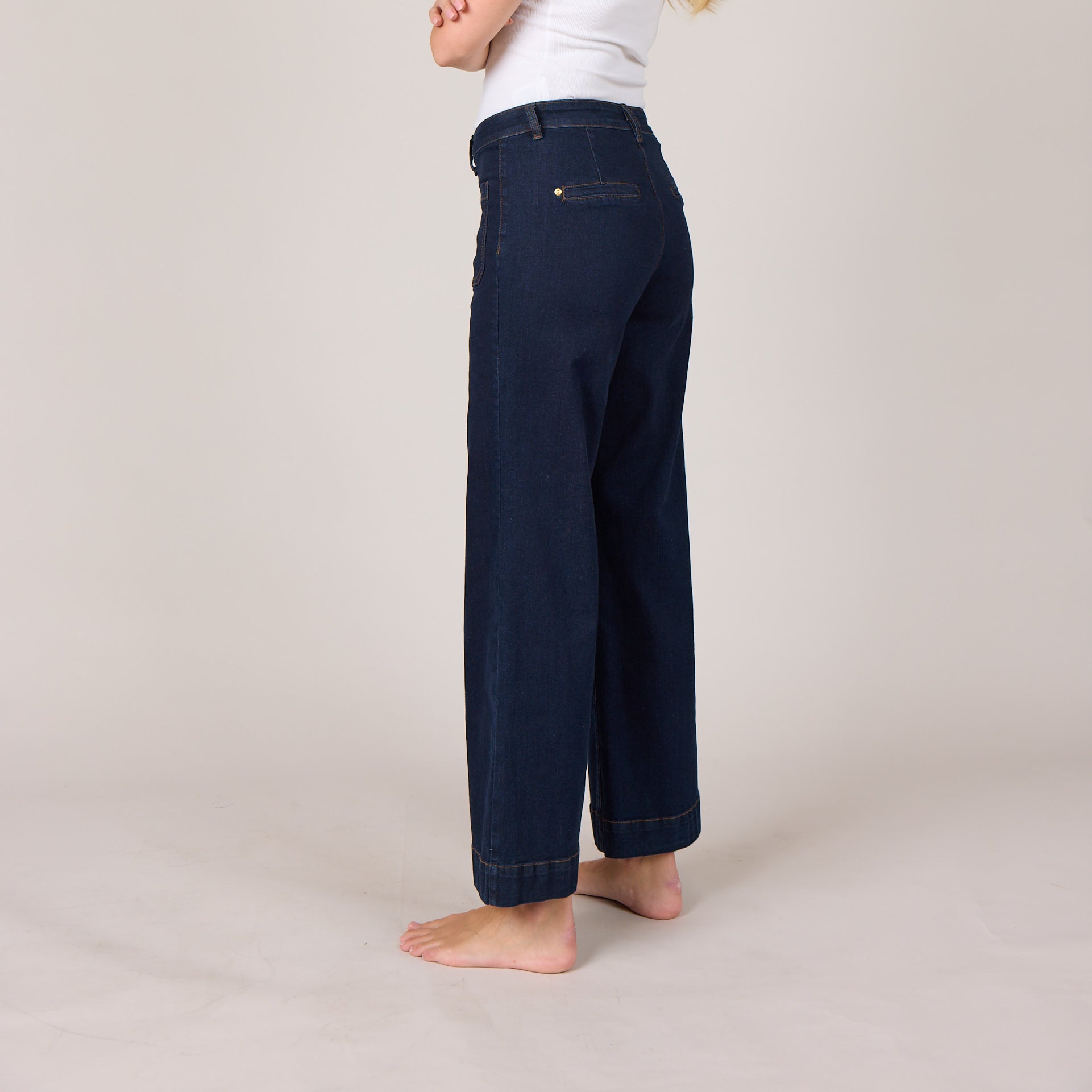 M JEANS New Tutti Wide Denim Jeans DENIM/TWILL 98 DARK BLUE