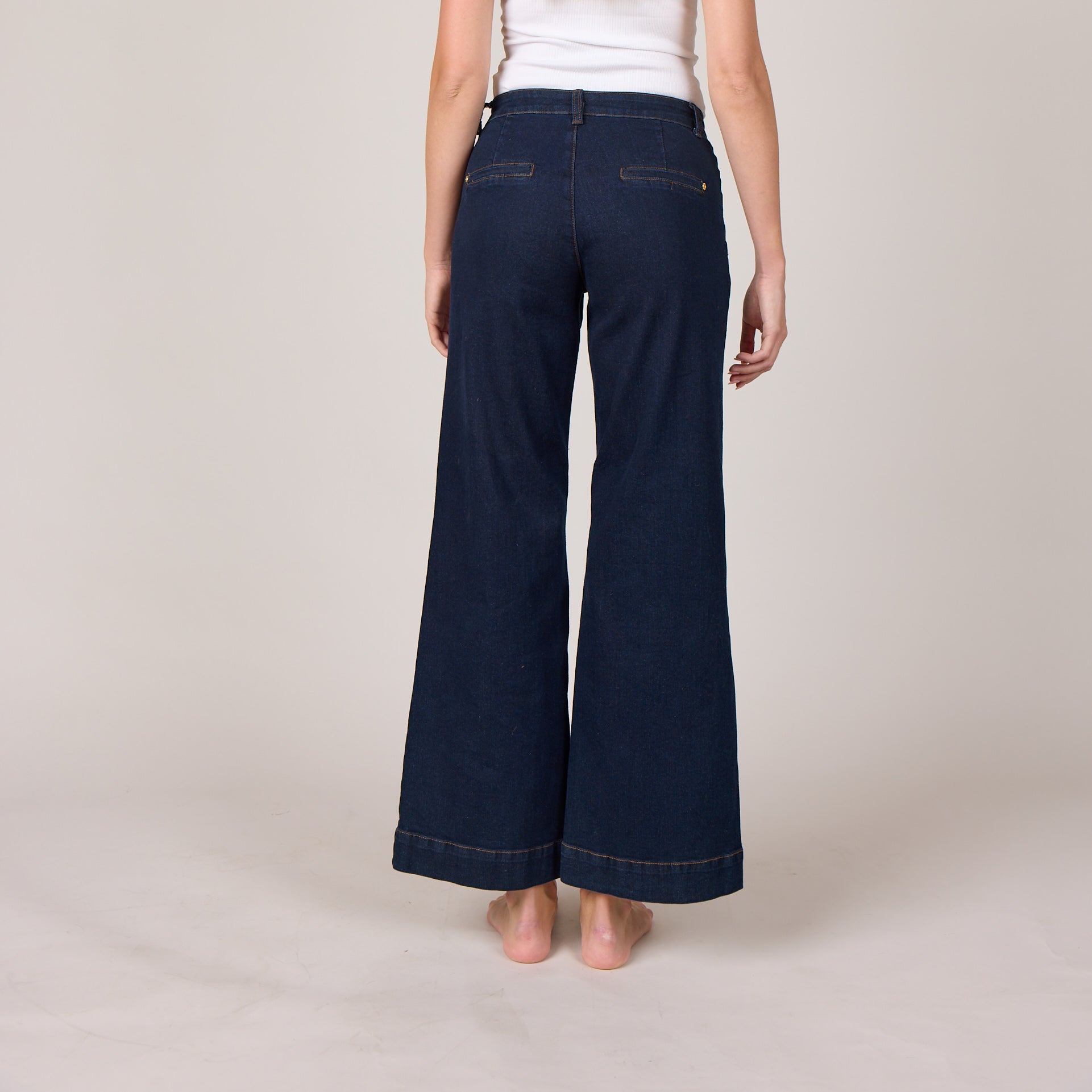 M JEANS New Tutti Wide Denim Jeans DENIM/TWILL 98 DARK BLUE